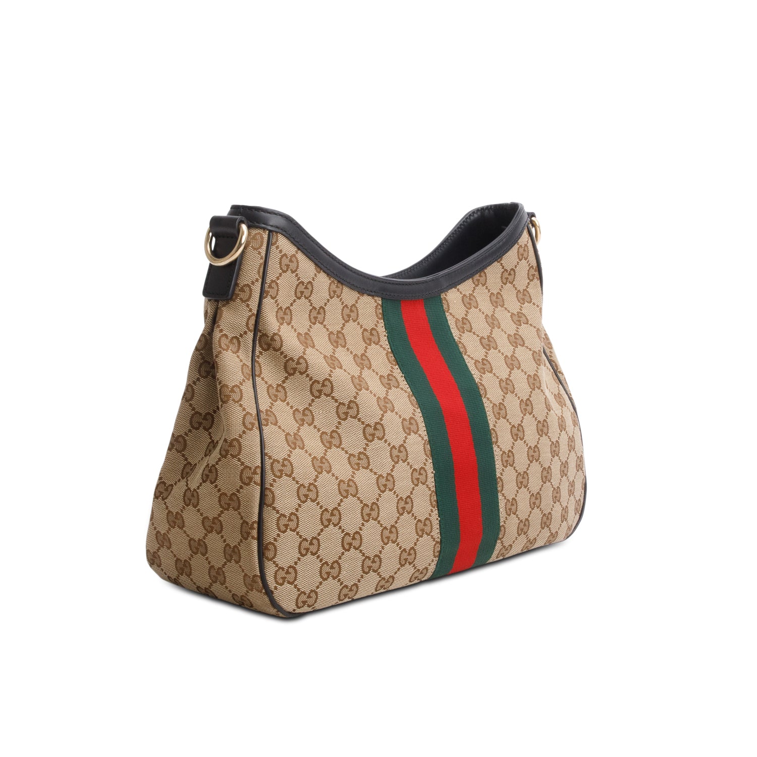 Gucci GG Supreme Web Sherry Medium Shoulder Bag