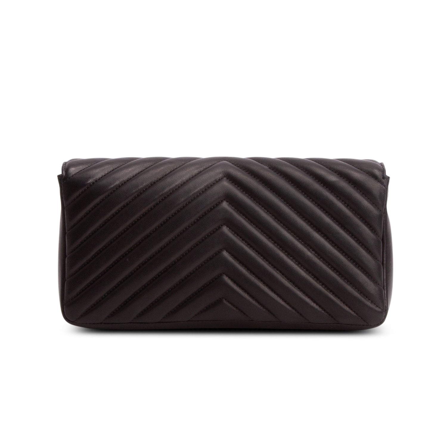 Saint Laurent 2022 Black Lambskin Matelasse Kate 99 Clutch w/ Box & Strap