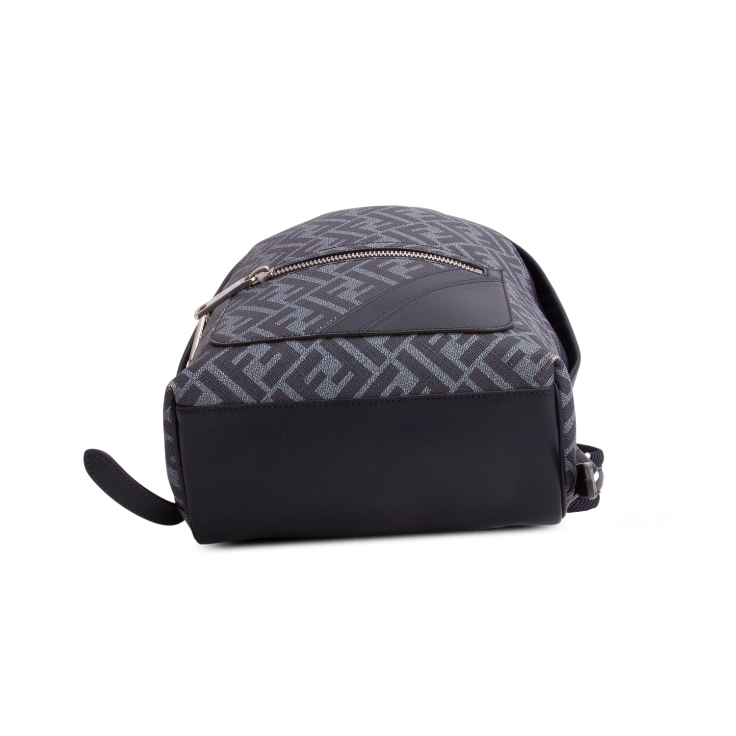 Fendi Grey FF Diagonal Chiodo Small Backpack