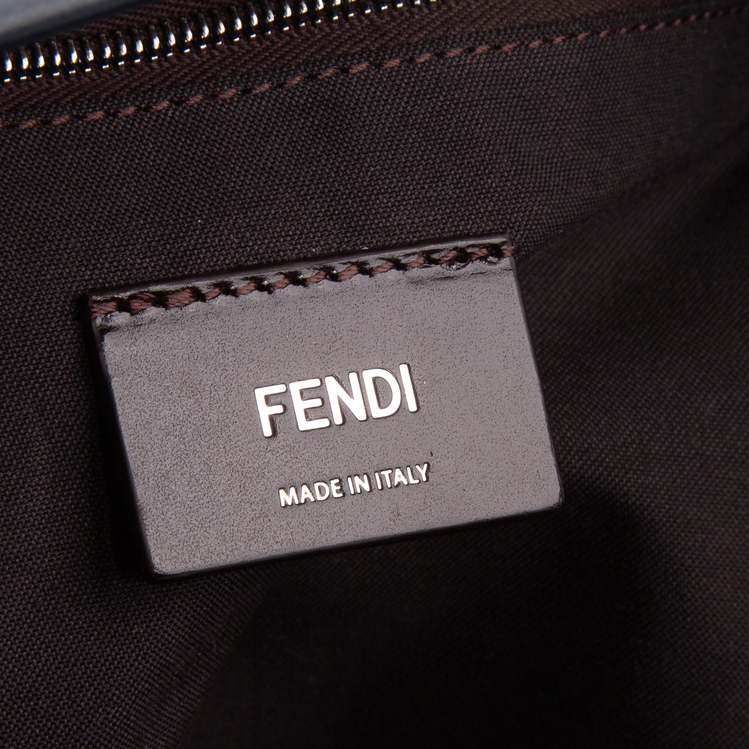 Fendi Grey FF Diagonal Chiodo Small Backpack