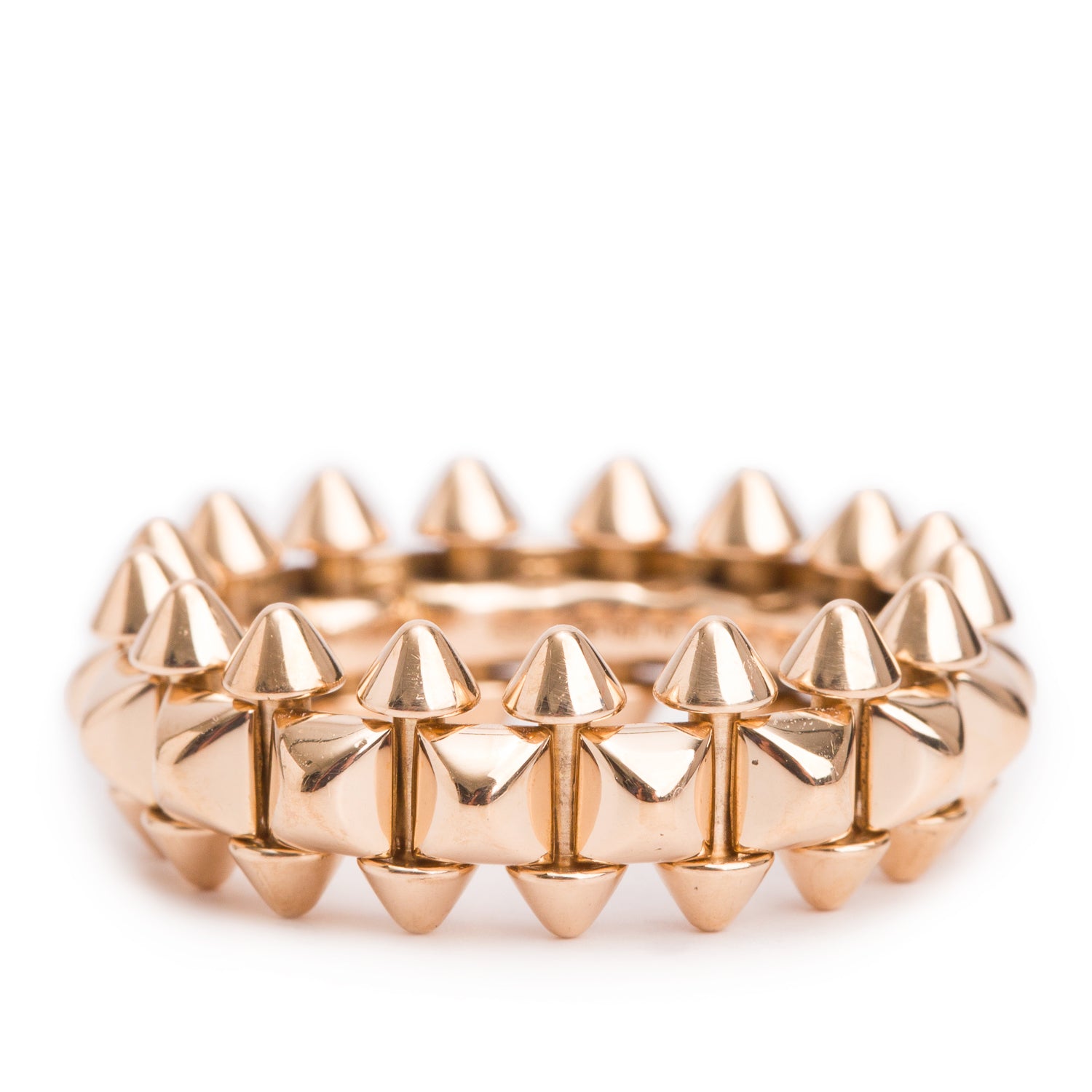 Cartier 2022 18k Rose Gold Clash De Cartier Ring, Small Model, Size 52 6 w/ Box, Receipt & Certificate