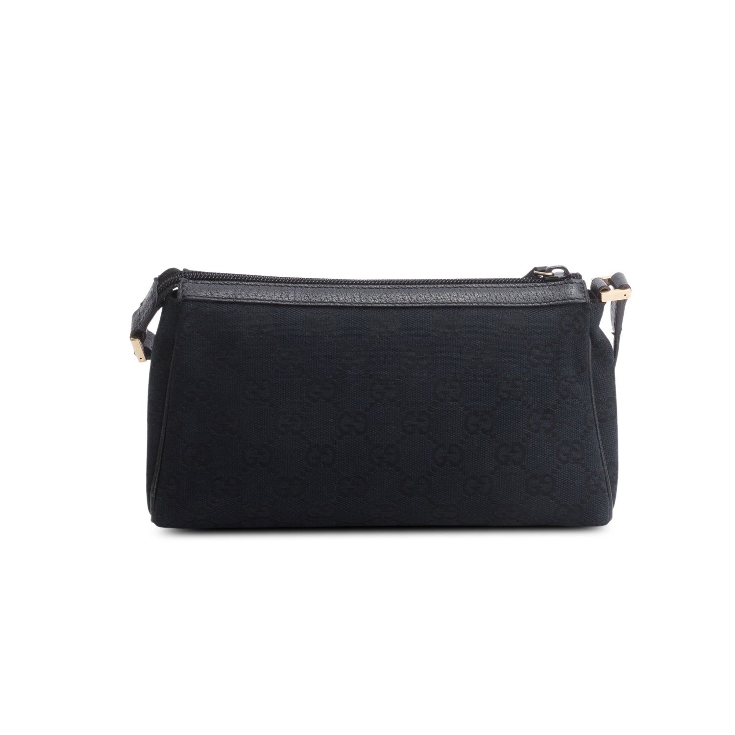 Gucci Black GG Canvas D-Ring Abbey Pochette