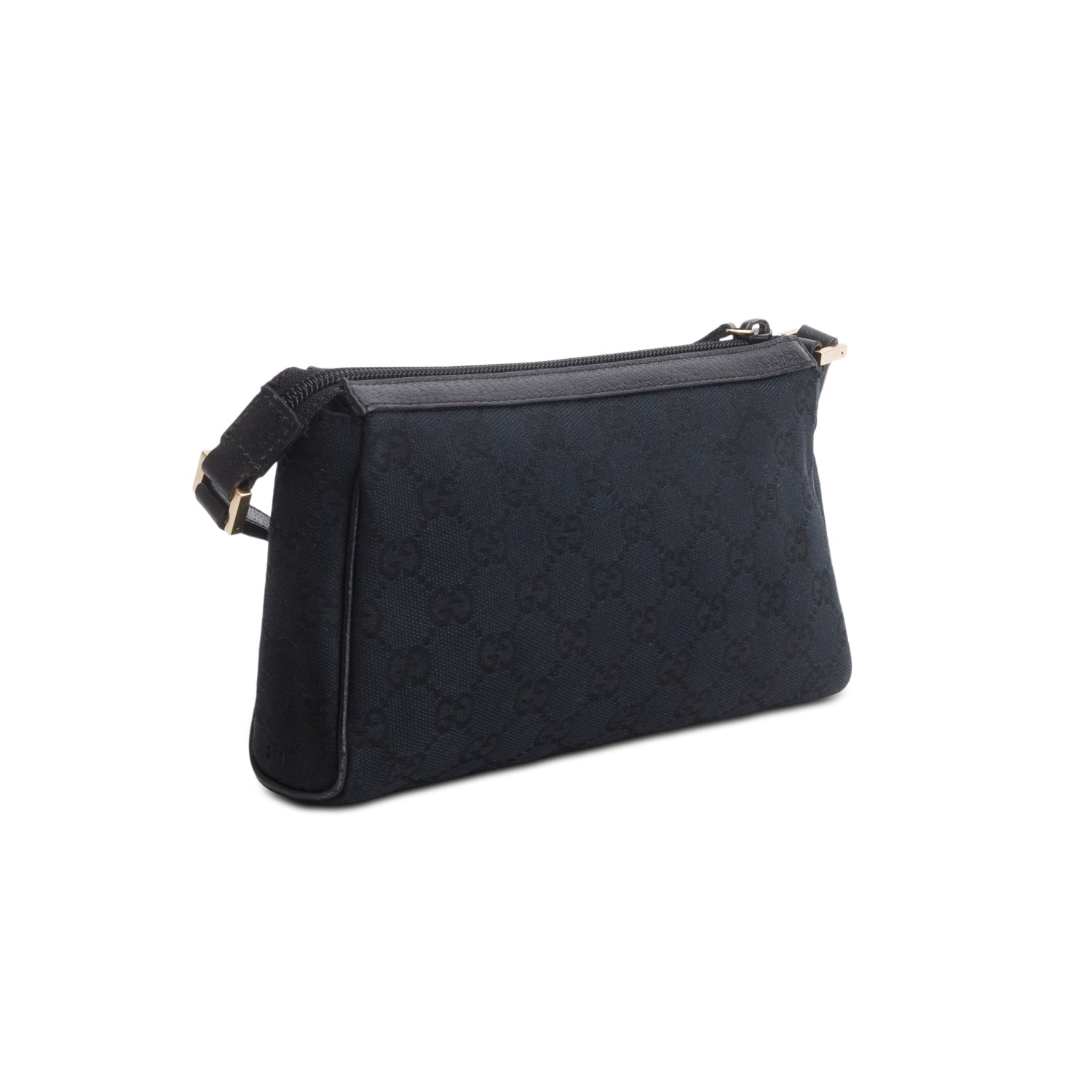 Gucci Black GG Canvas D-Ring Abbey Pochette