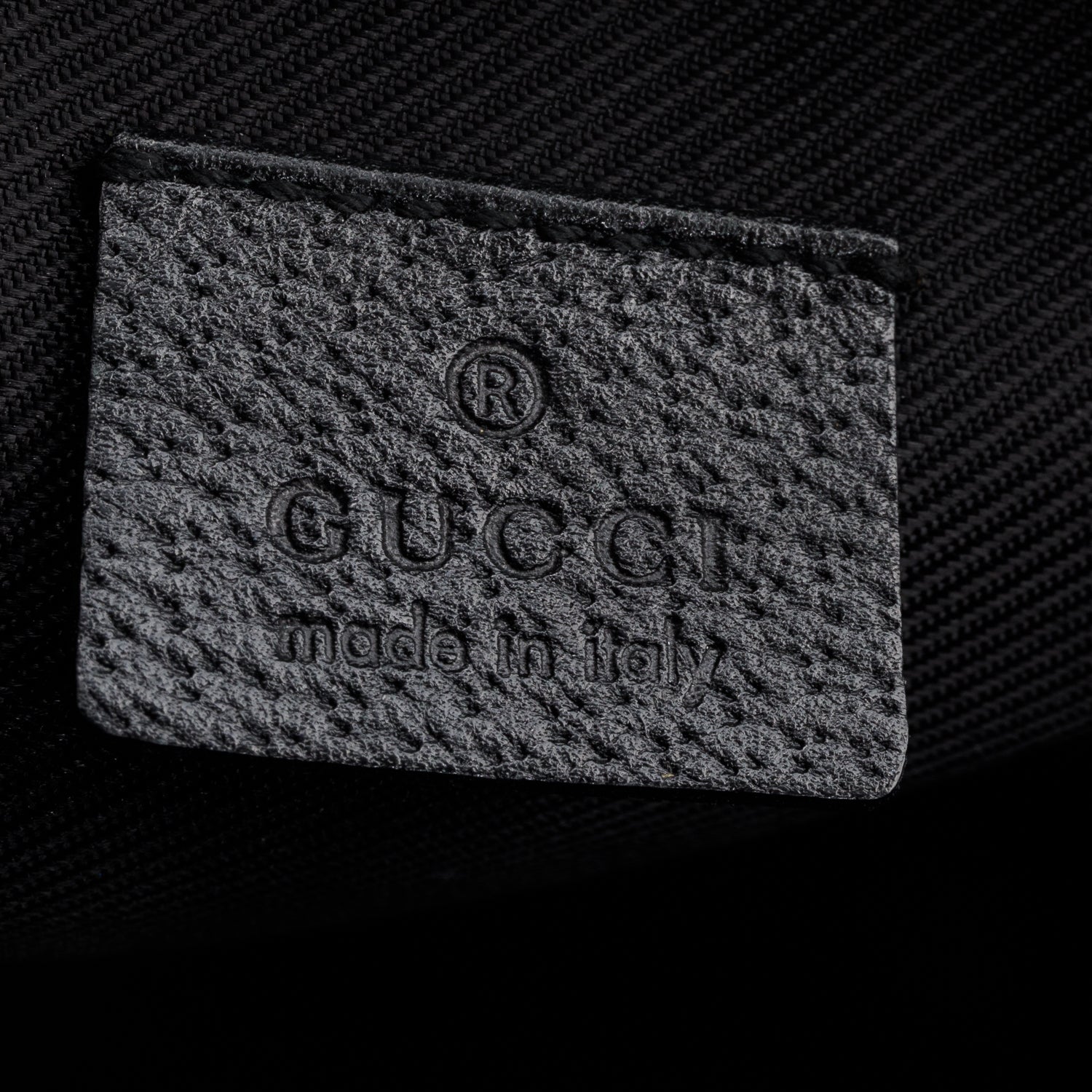 Gucci Black GG Canvas D-Ring Abbey Pochette