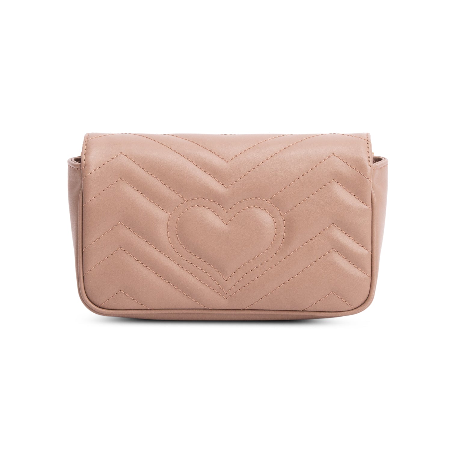 Gucci Pink GG Marmont Matelasse Leather Super Mini Bag w/ Box