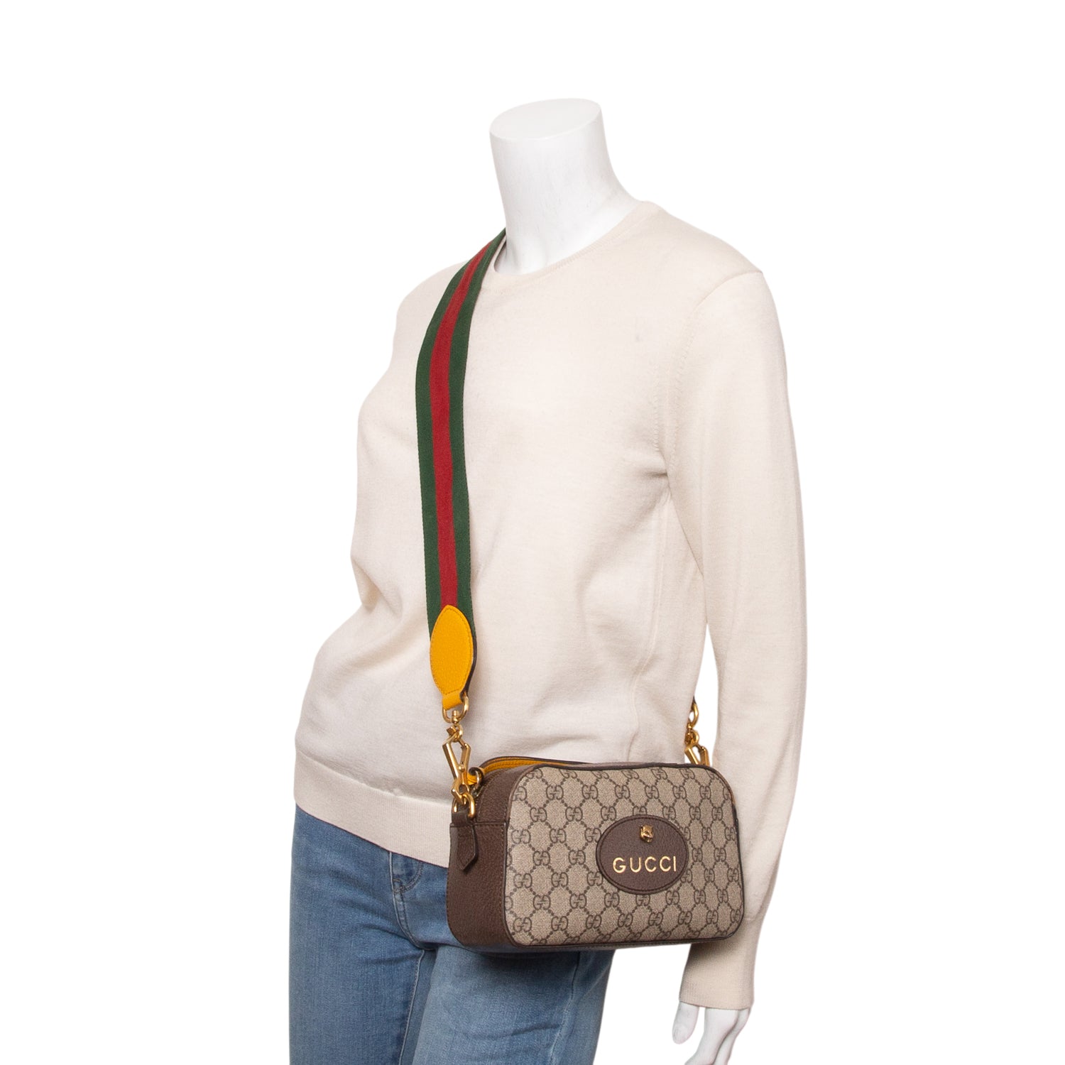 Gucci Neo Vintage GG Supreme Shoulder Bag w/ Strap