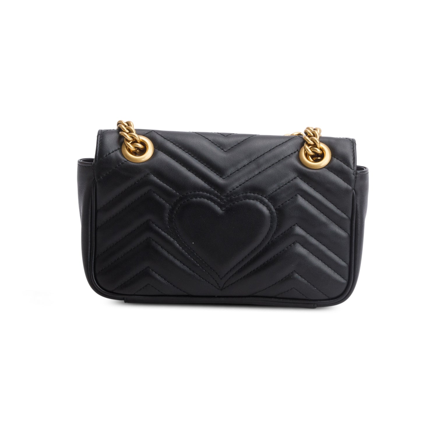 Gucci Black GG Marmont Matelasse Small Shoulder Bag