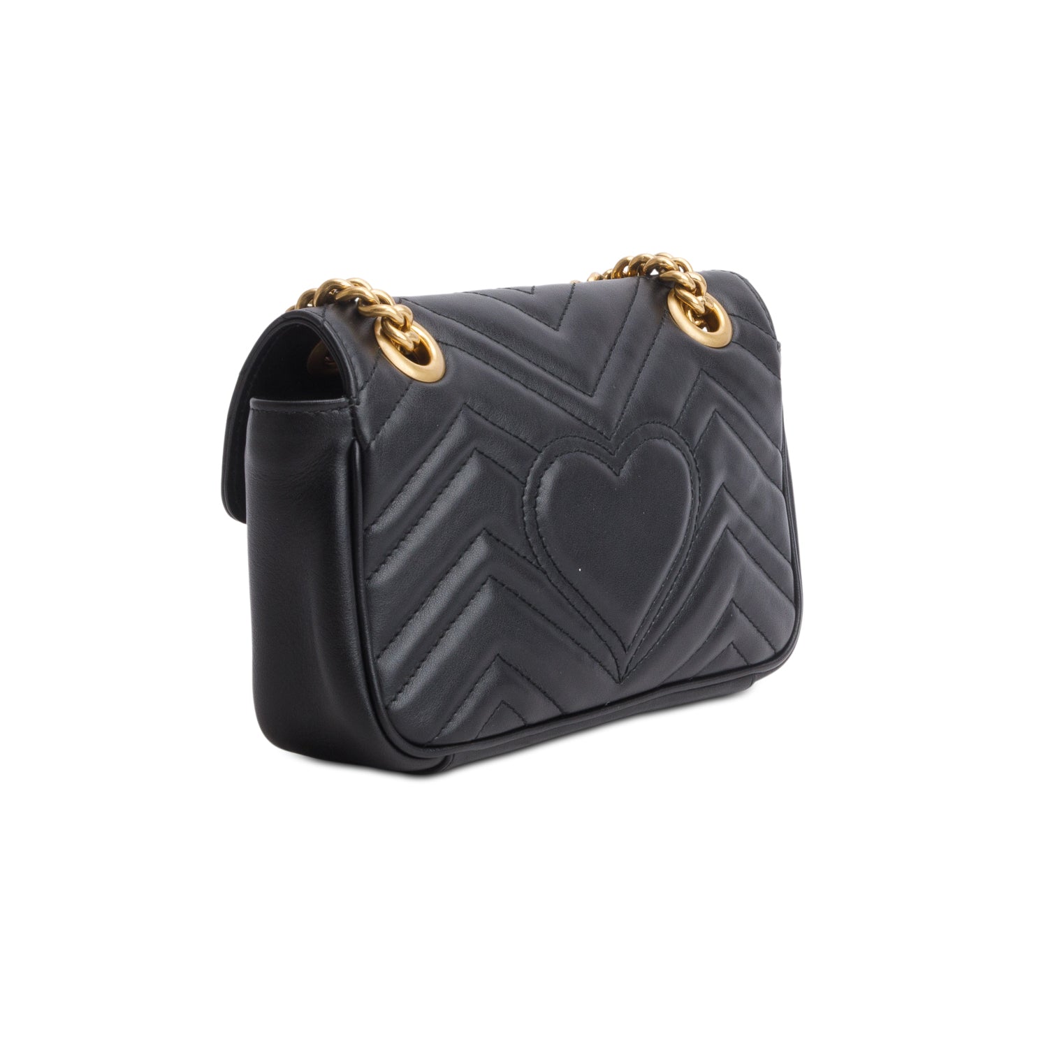 Gucci Black GG Marmont Matelasse Small Shoulder Bag