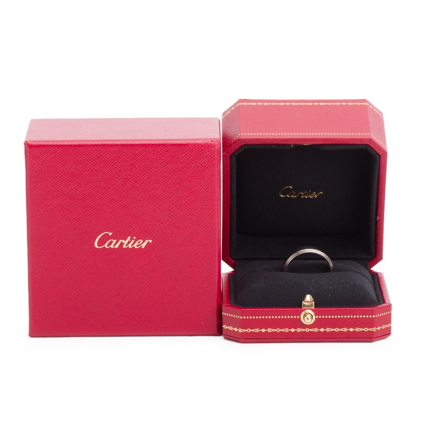 Cartier 2024 Platinum D'Amour 5 MM Wedding Band Ring, Size 62 10 w/ Box
