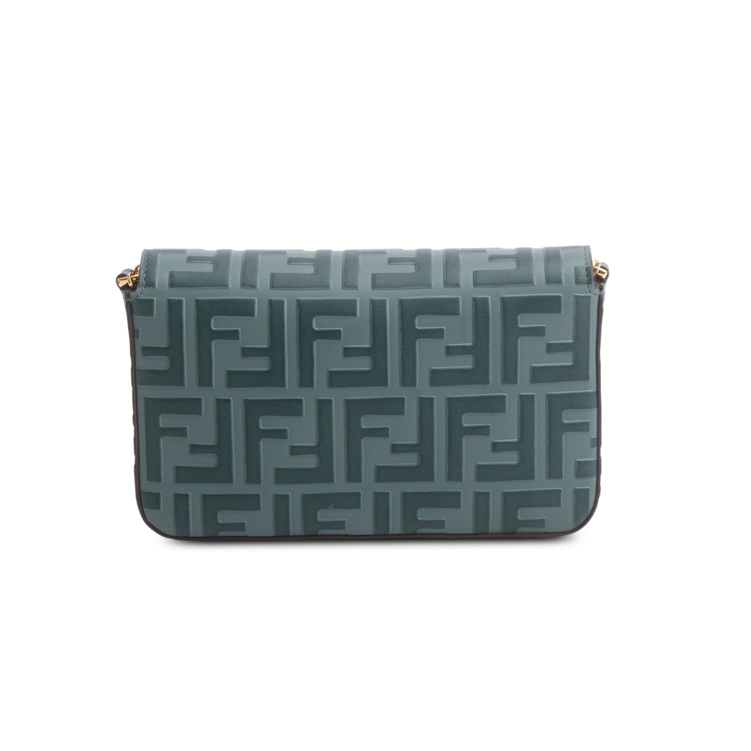 Fendi Green Zucca FF Diamonds Wallet on Chain
