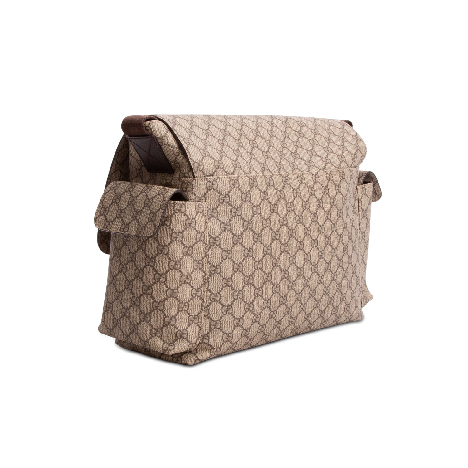 Gucci Beige GG Supreme Monogram Large Diaper Bag
