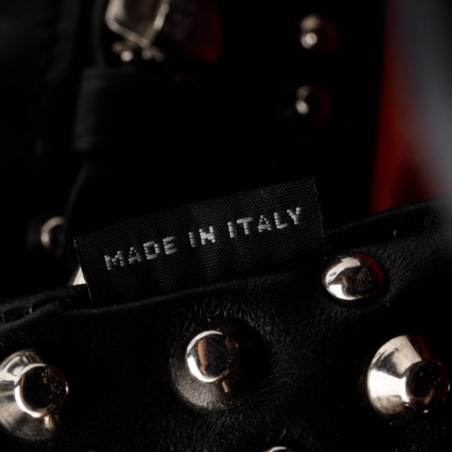 Prada Black Vitello Studded Twin Pocket w/ Strap