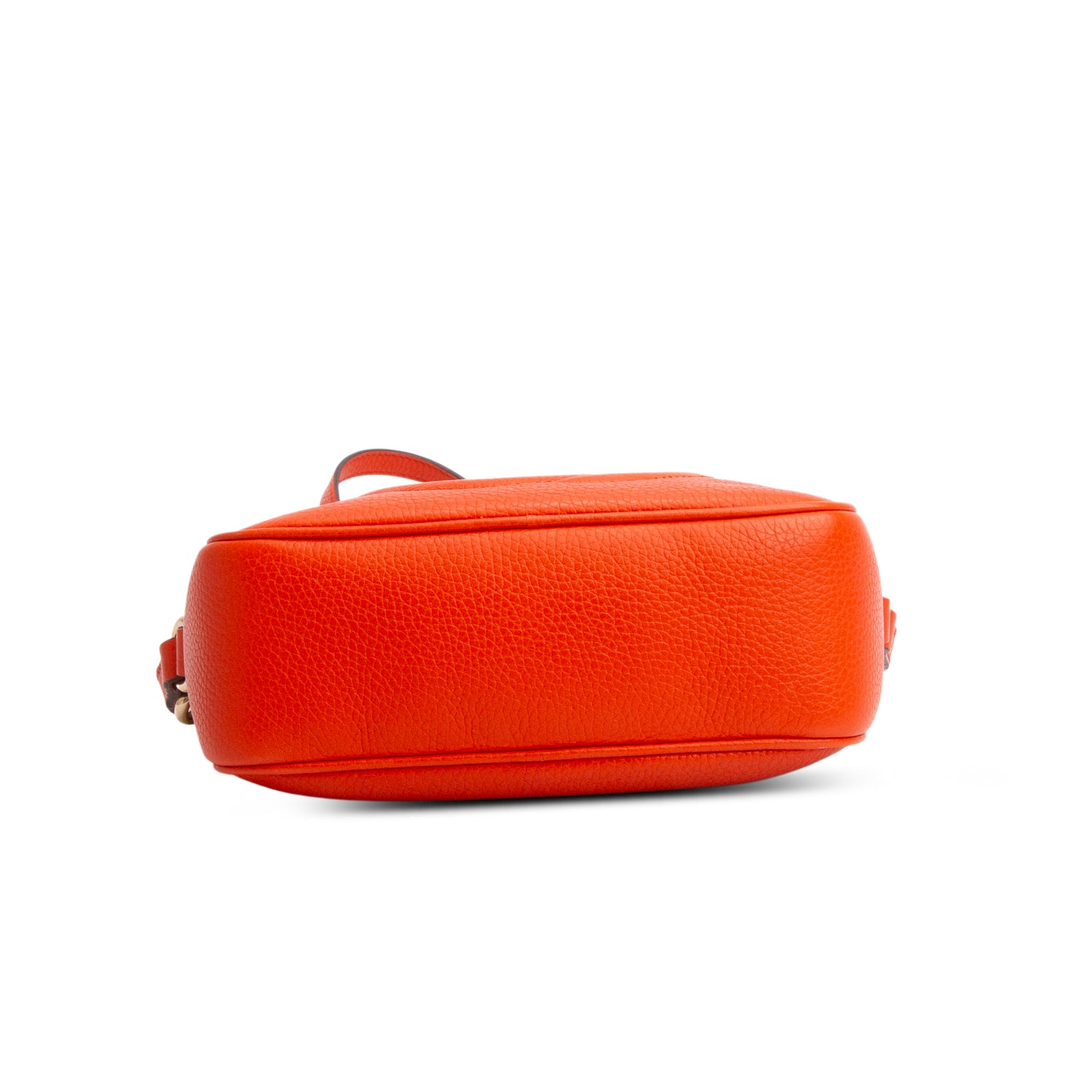 Gucci Orange Pebbled Calfskin Leather Small Soho Disco Bag