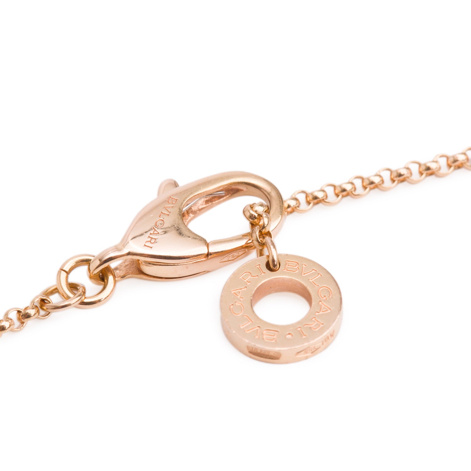 BVLGARI 2025 18k Rose Gold B.Zero1 Pendant Necklace w/ Box, Receipt & Certificate