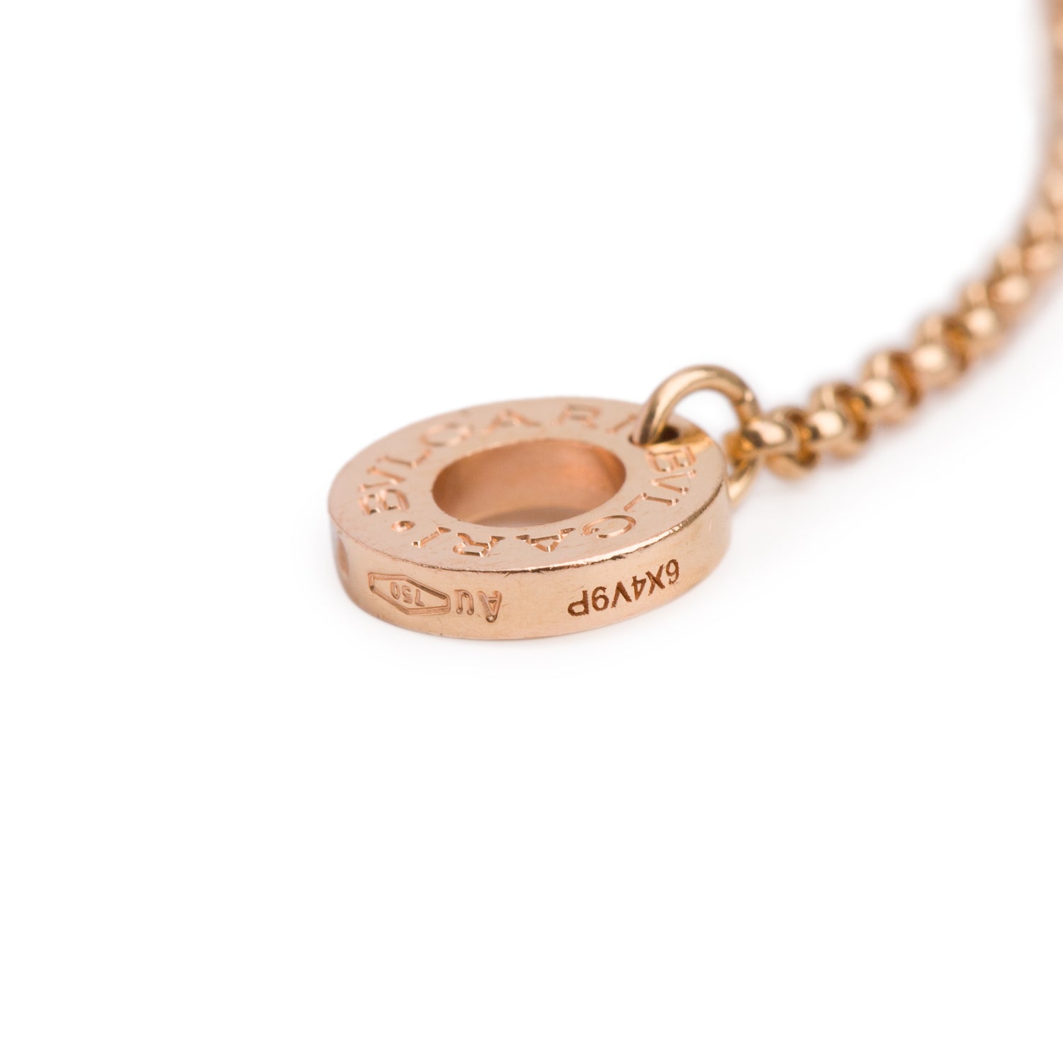 BVLGARI 2025 18k Rose Gold B.Zero1 Pendant Necklace w/ Box, Receipt & Certificate