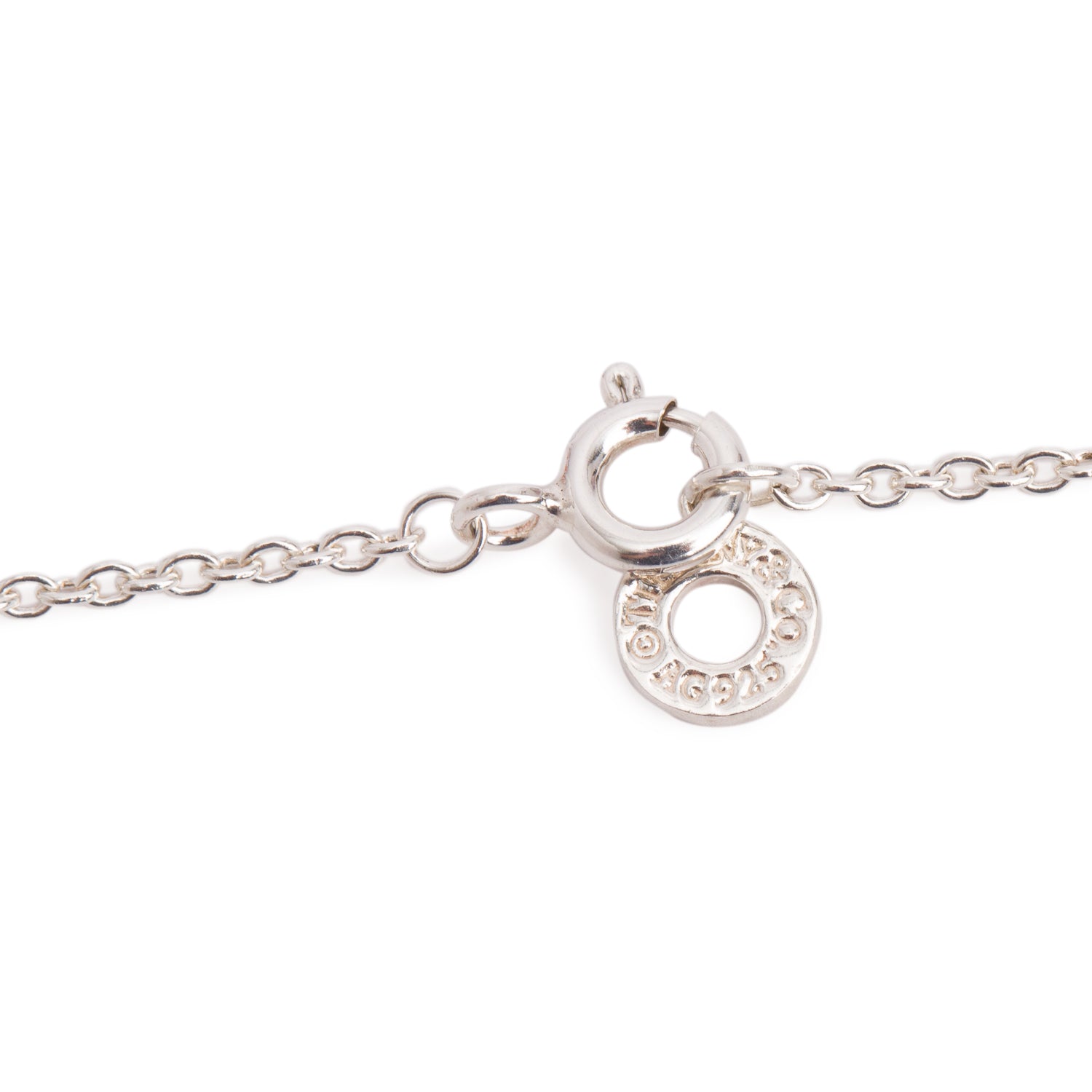 Tiffany & Co. Sterling Silver 1837 Double Circle Drop Pendant Necklace