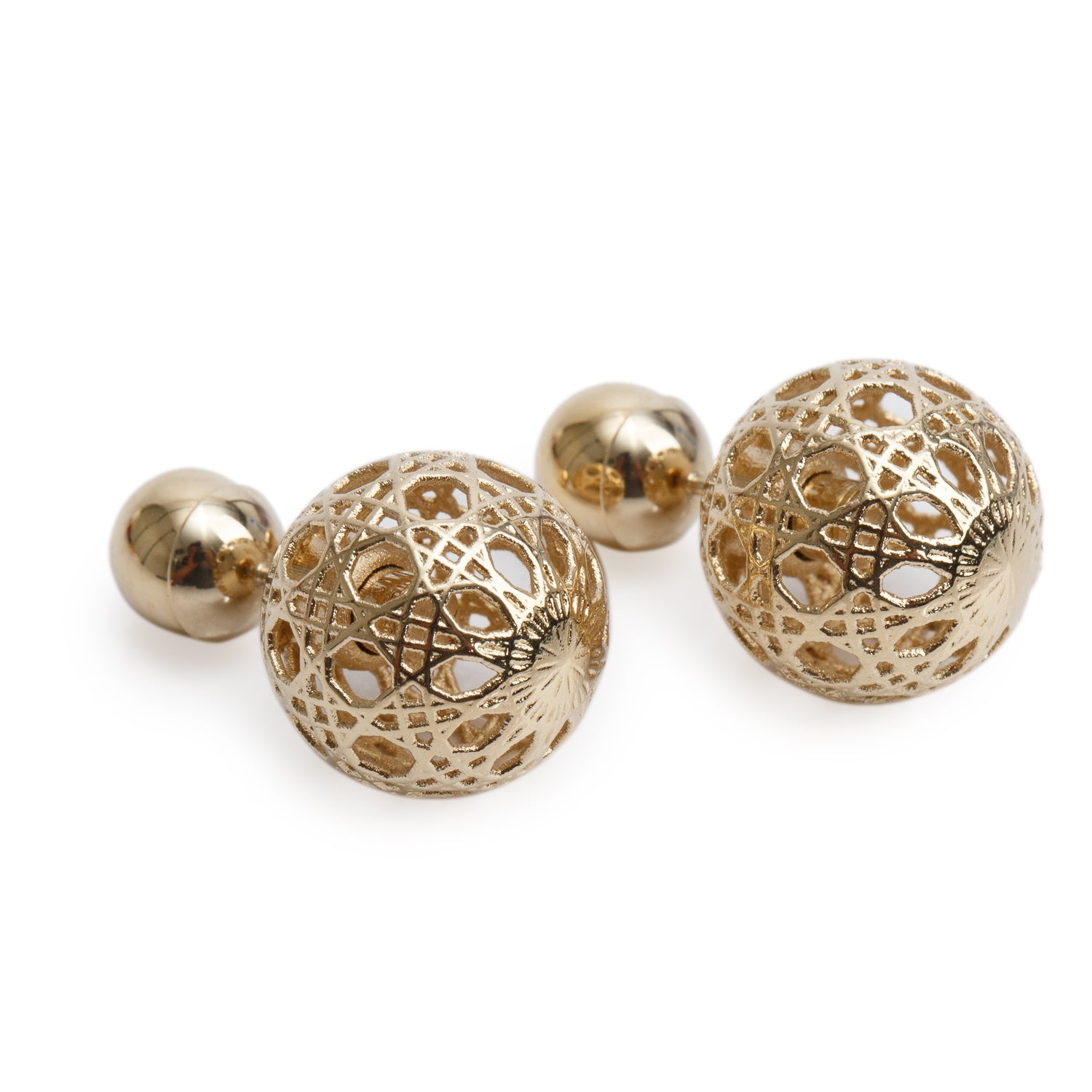 Christian Dior Gold Plated Cannage Mise En Dior Tribales Earrings