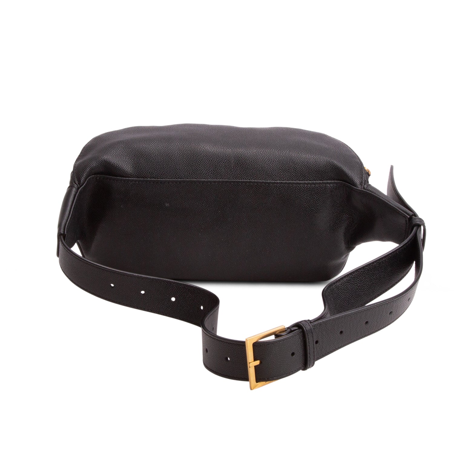 Saint Laurent 2022 Black Calfskin Cassandre Classic Belt Bag