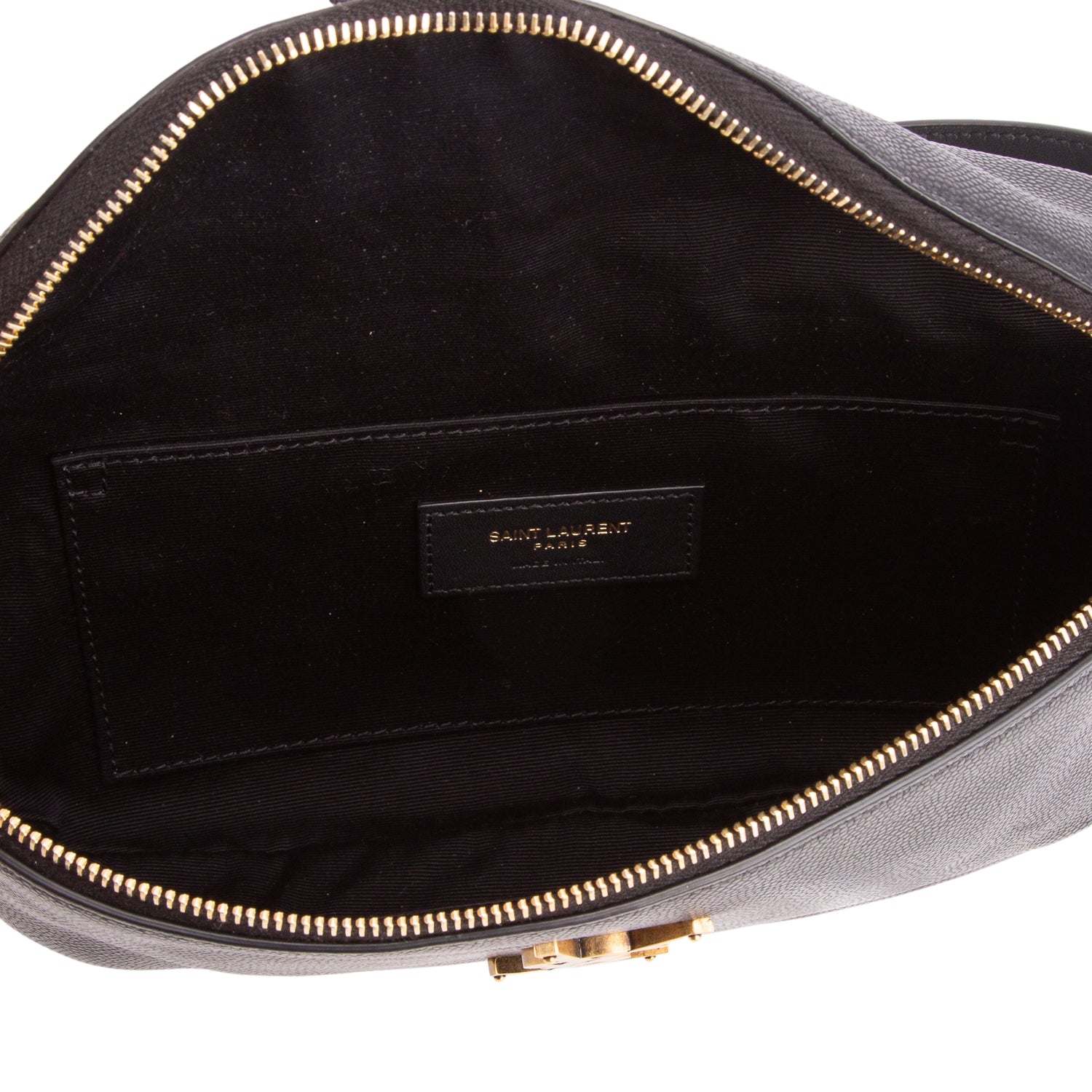 Saint Laurent 2022 Black Calfskin Cassandre Classic Belt Bag