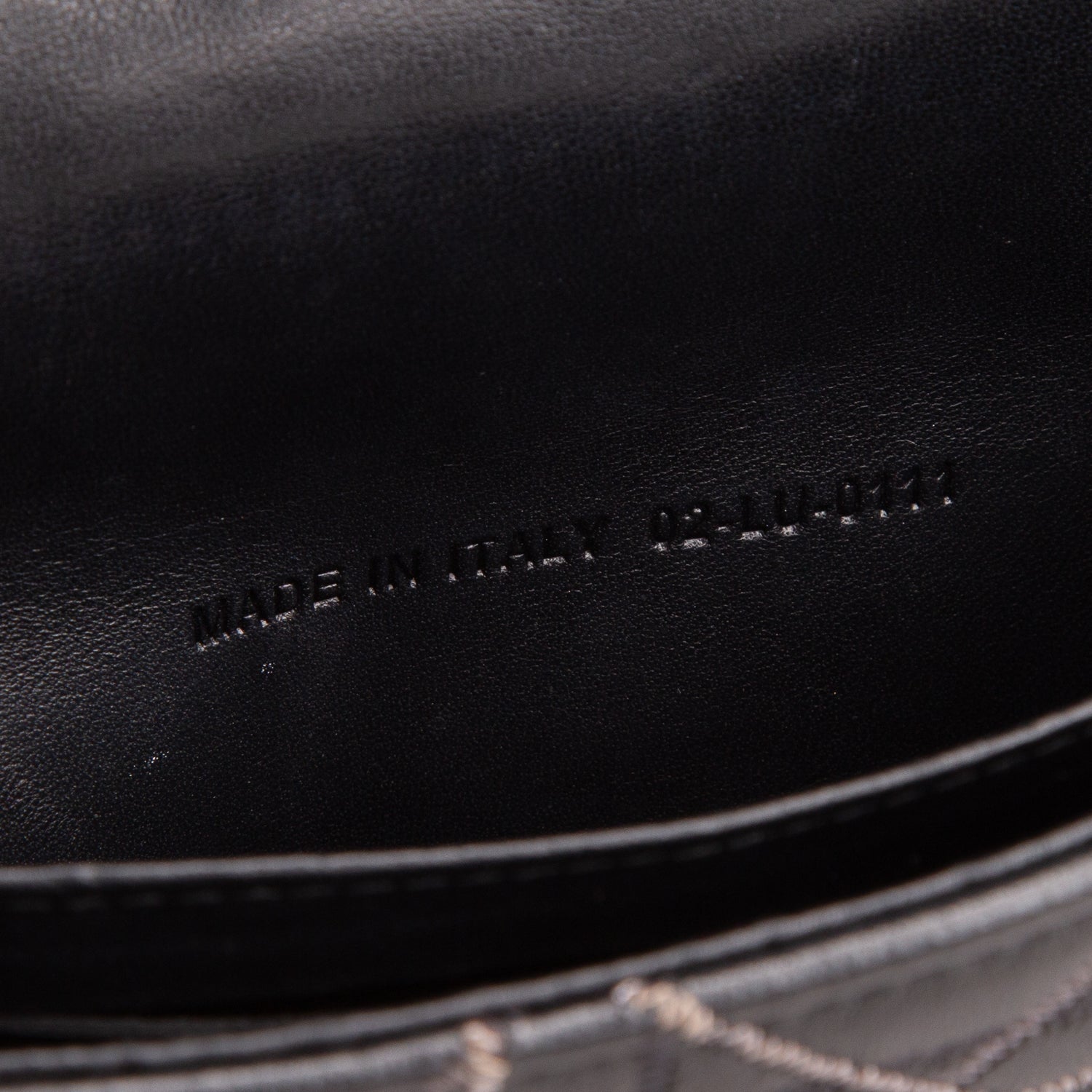 Christian Dior Black Cannage Lambskin Leather Wallet on Chain