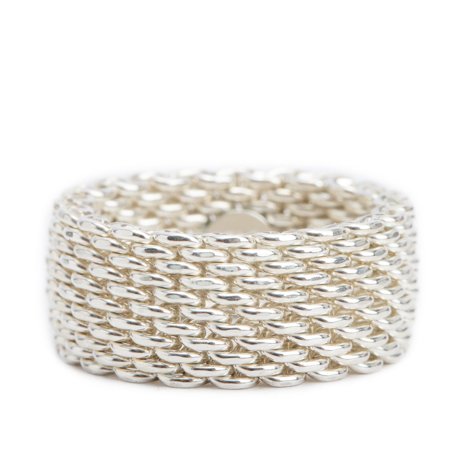 Tiffany & Co. Sterling Silver Somerset Mesh Ring, Size 7