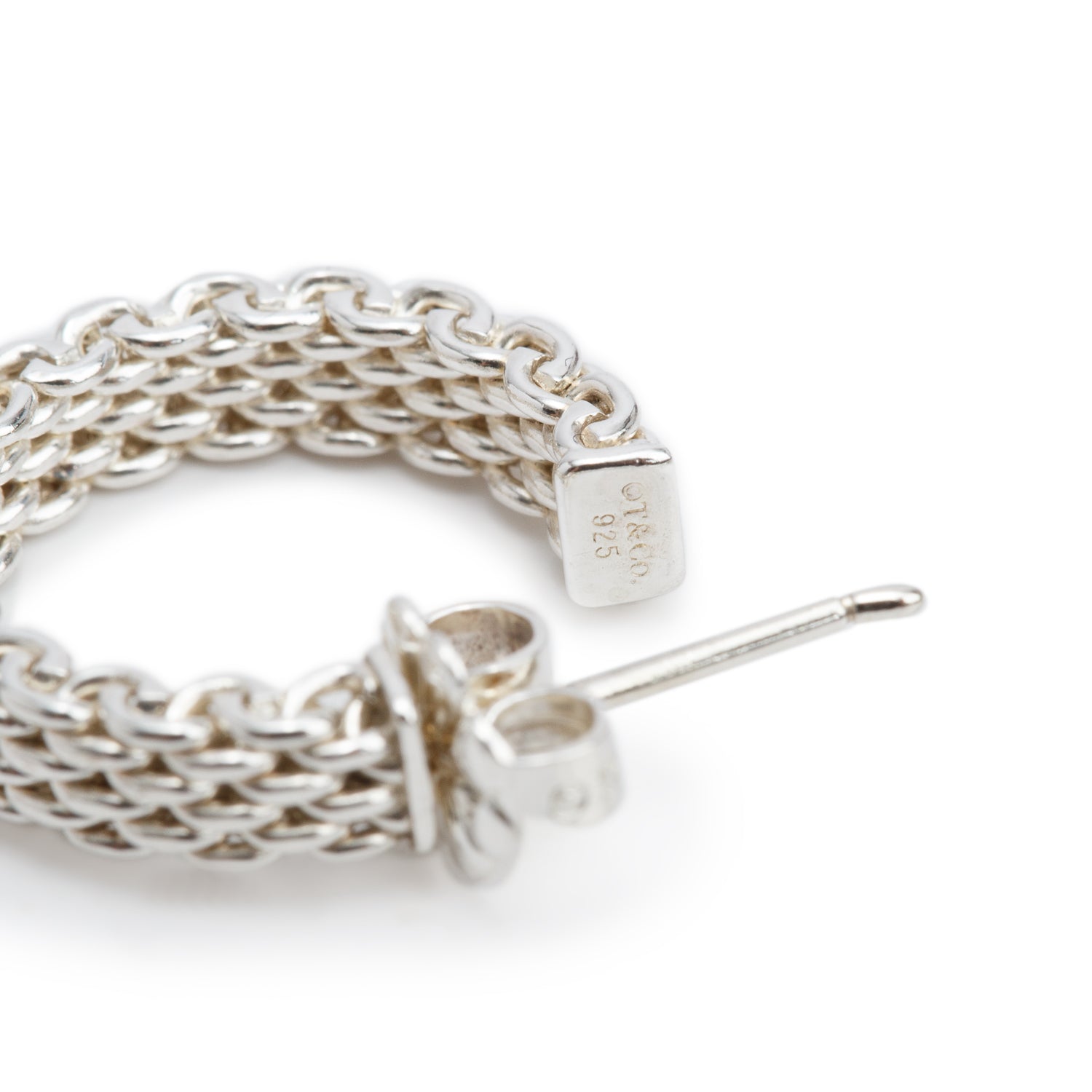 Tiffany & Co. Sterling Silver Small Somerset Hoop Earrings
