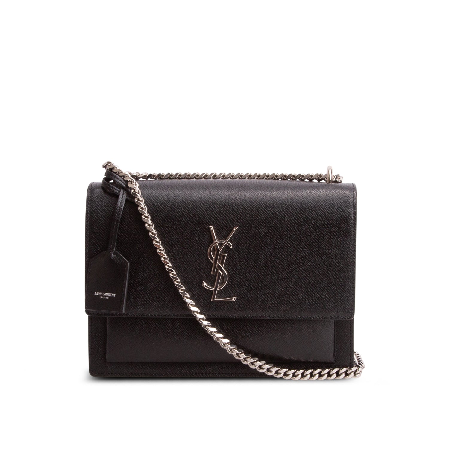 Saint Laurent 2021 Black Calfskin Medium Monogram Sunset – OLIVER'S