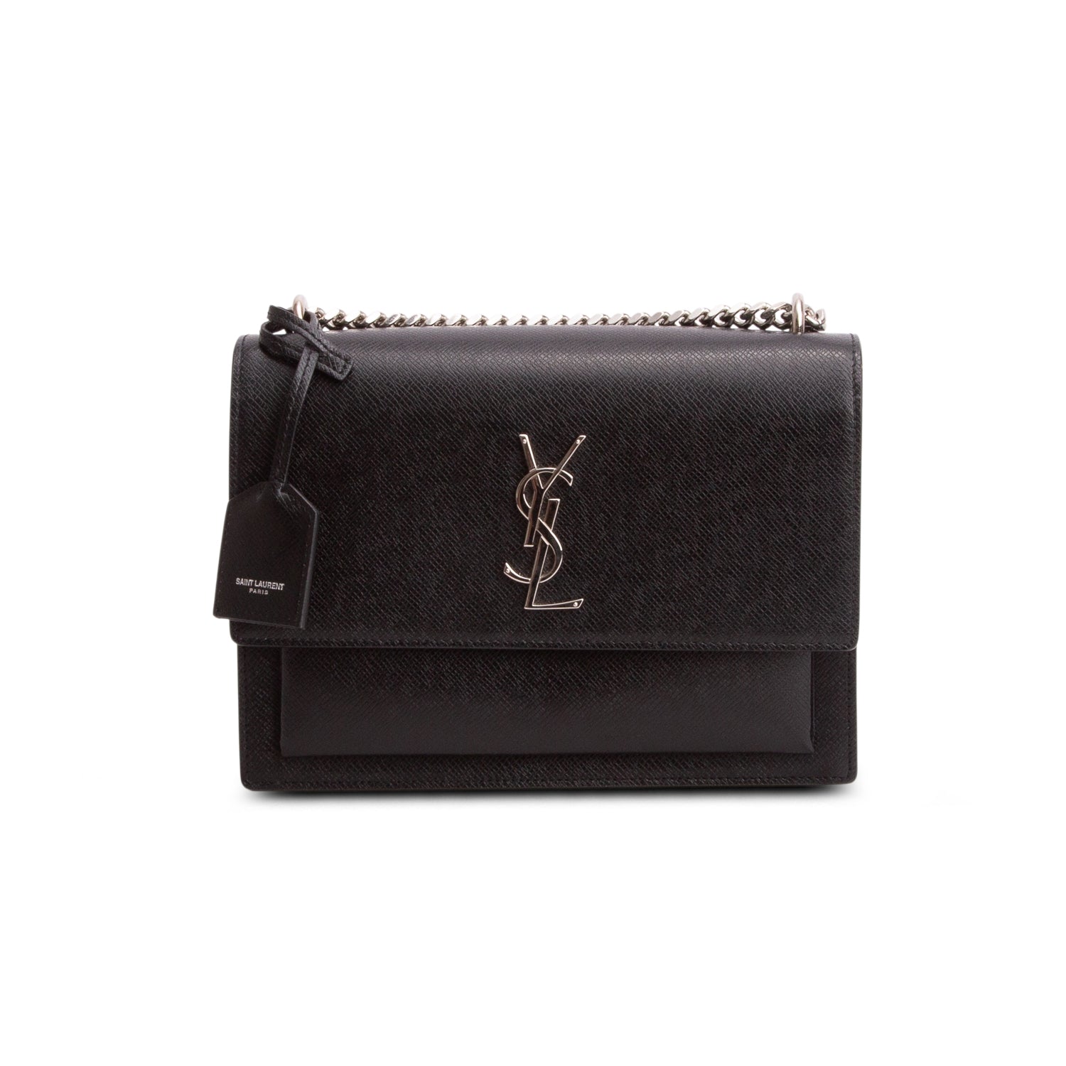 Saint Laurent 2021 Black Calfskin Medium Monogram Sunset
