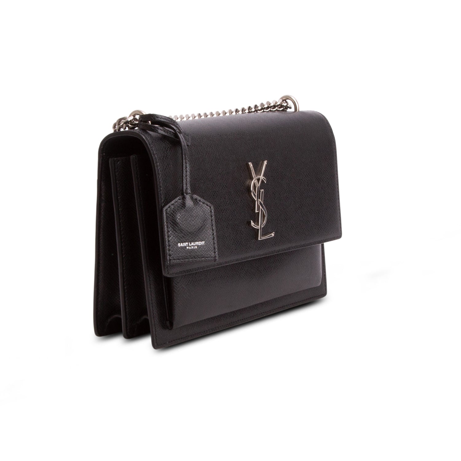 Saint Laurent 2021 Black Calfskin Medium Monogram Sunset