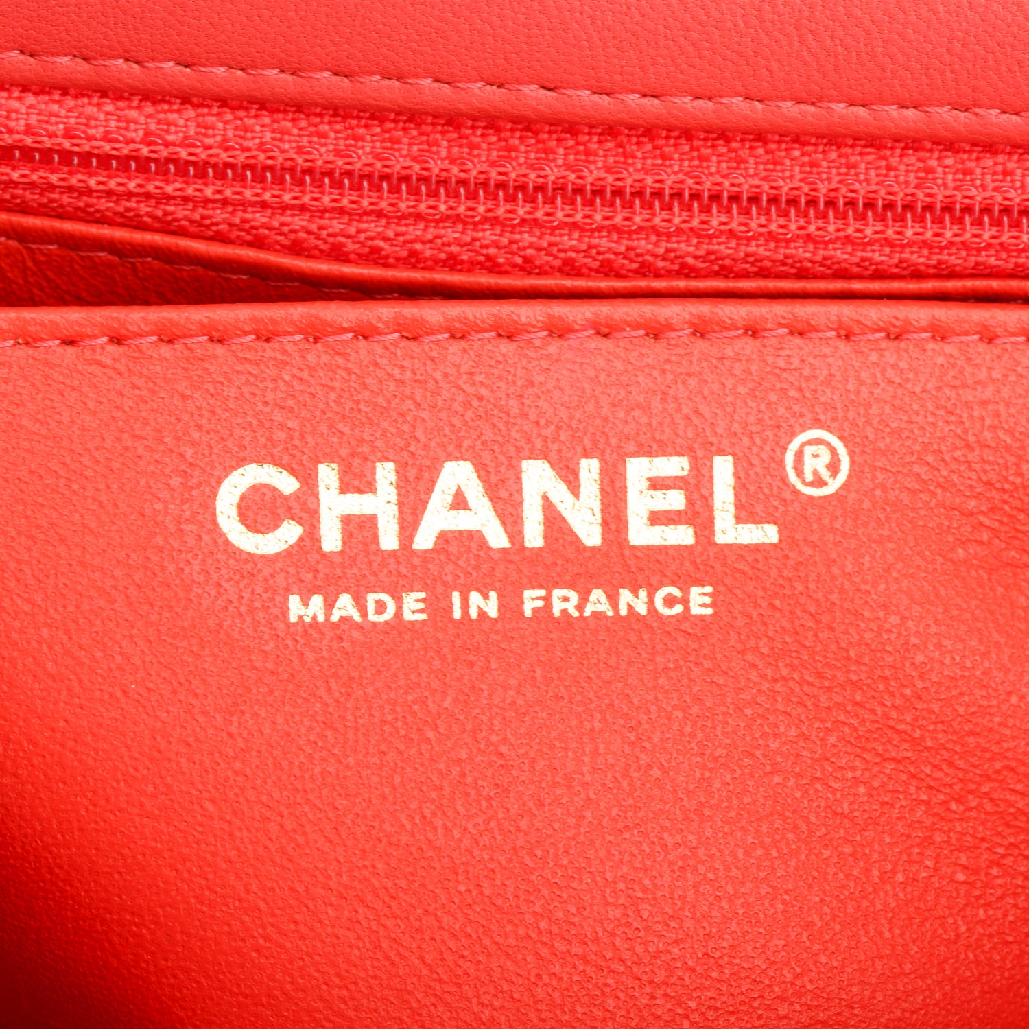 Chanel Red Lambskin Quilted Mini Rectangular Flap Bag