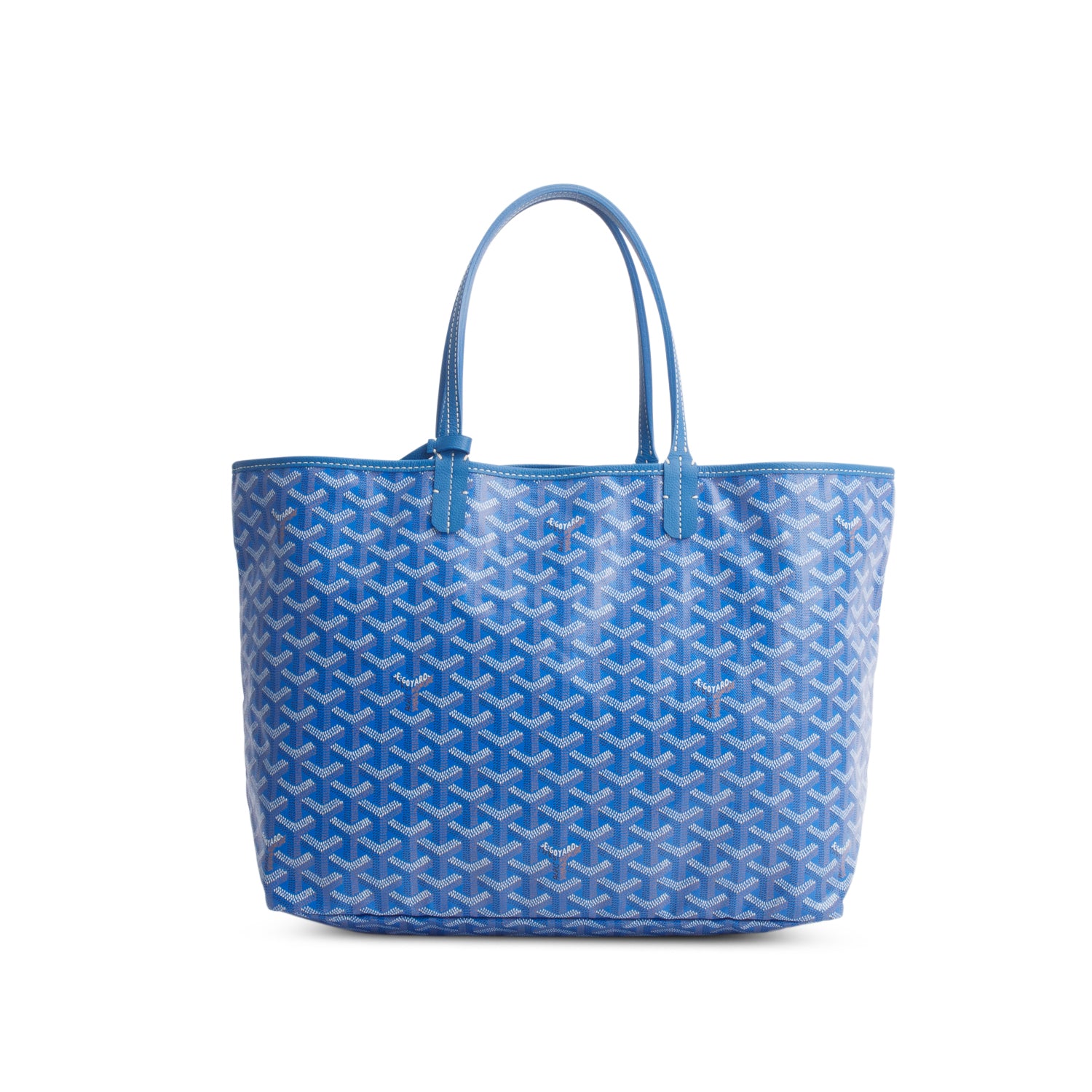 Goyard 2024 Blue Goyardine Saint Louis PM w/ Pouch