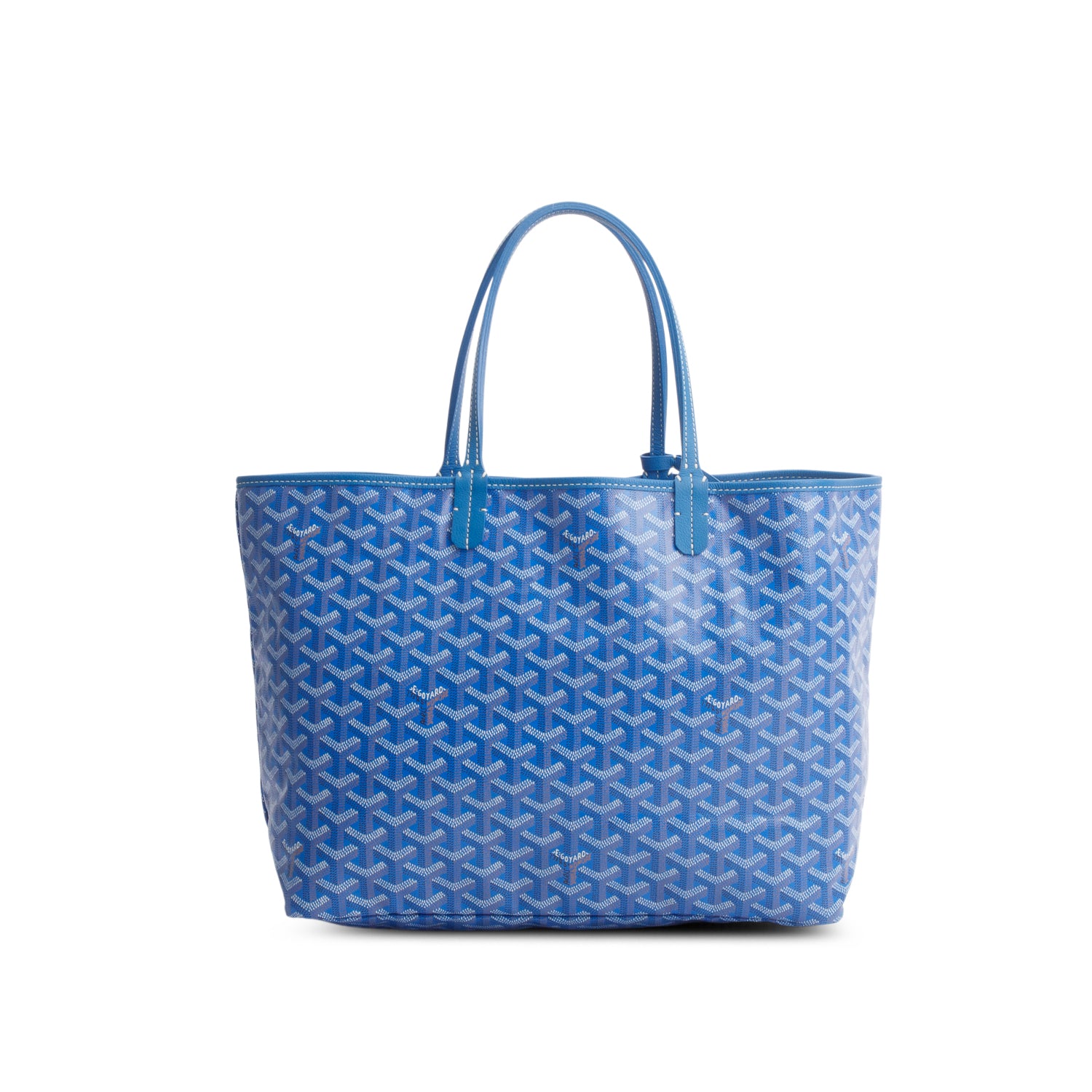 Goyard 2024 Blue Goyardine Saint Louis PM w/ Pouch