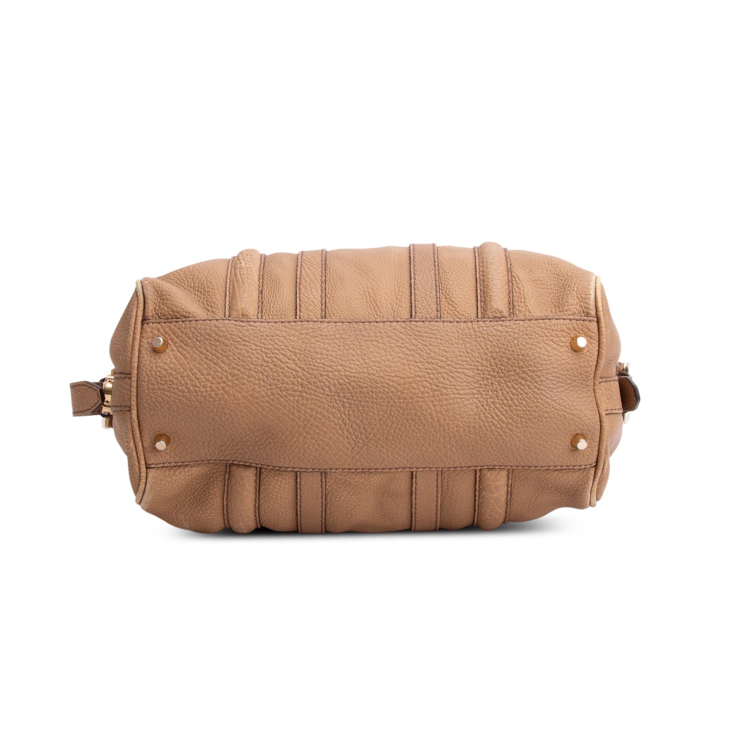 Burberry Brown Calfskin Nevinson Bowling Bag w/ Strap