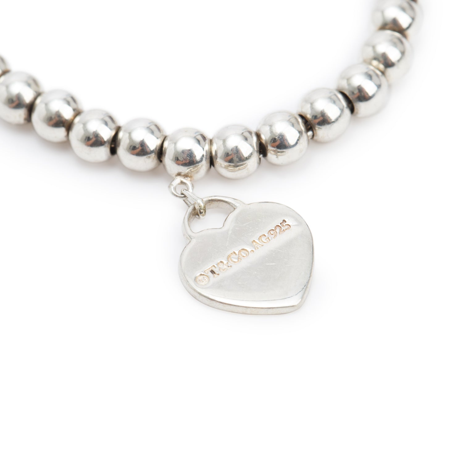Tiffany & Co. Return to Tiffany Mini Heart Tag 4 MM Bead Bracelet
