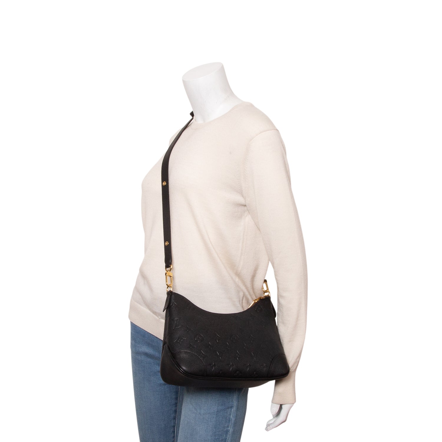 Louis Vuitton 2026 Black Monogram Empreinte Boulogne PM w/ Box, Straps & Receipt