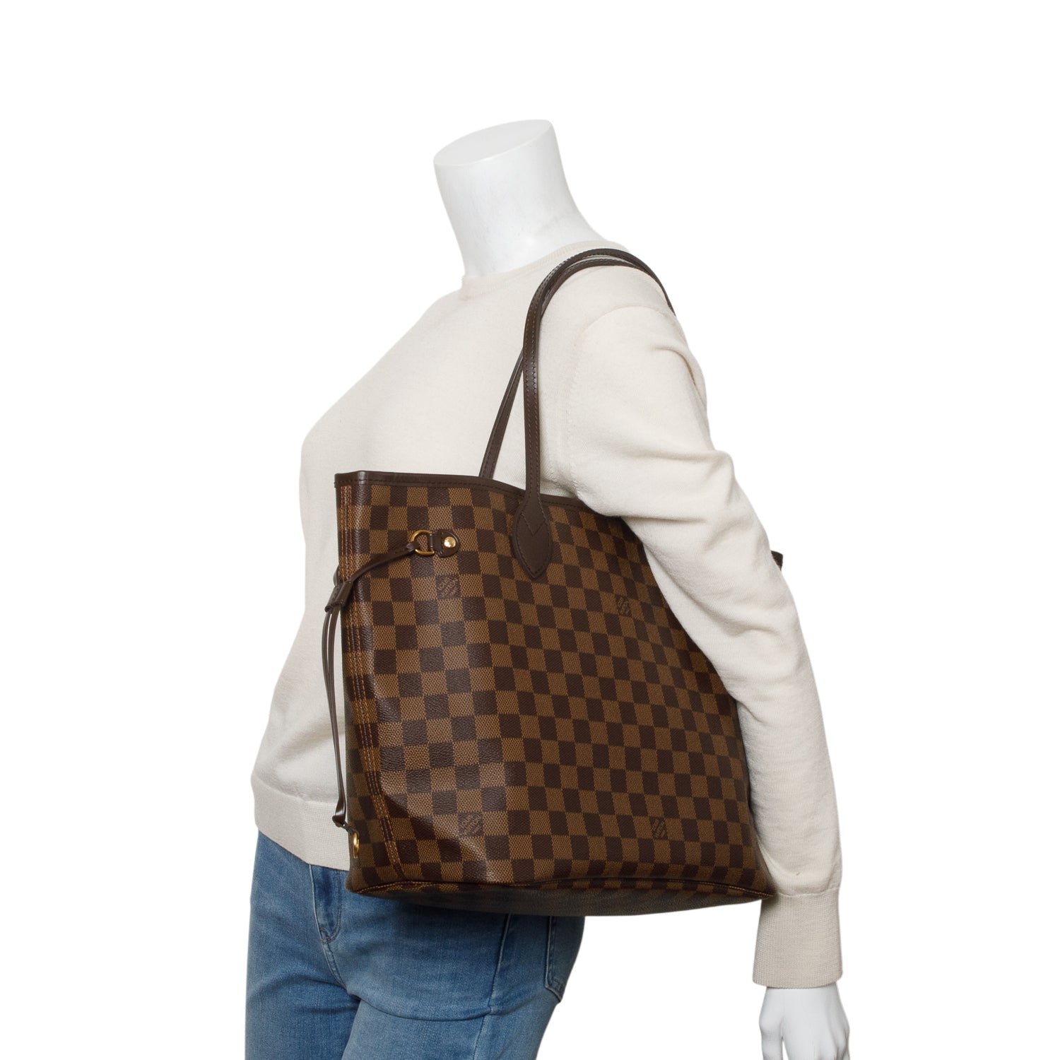 Louis Vuitton Damier Ebene Neverfull MM w/ Pouch