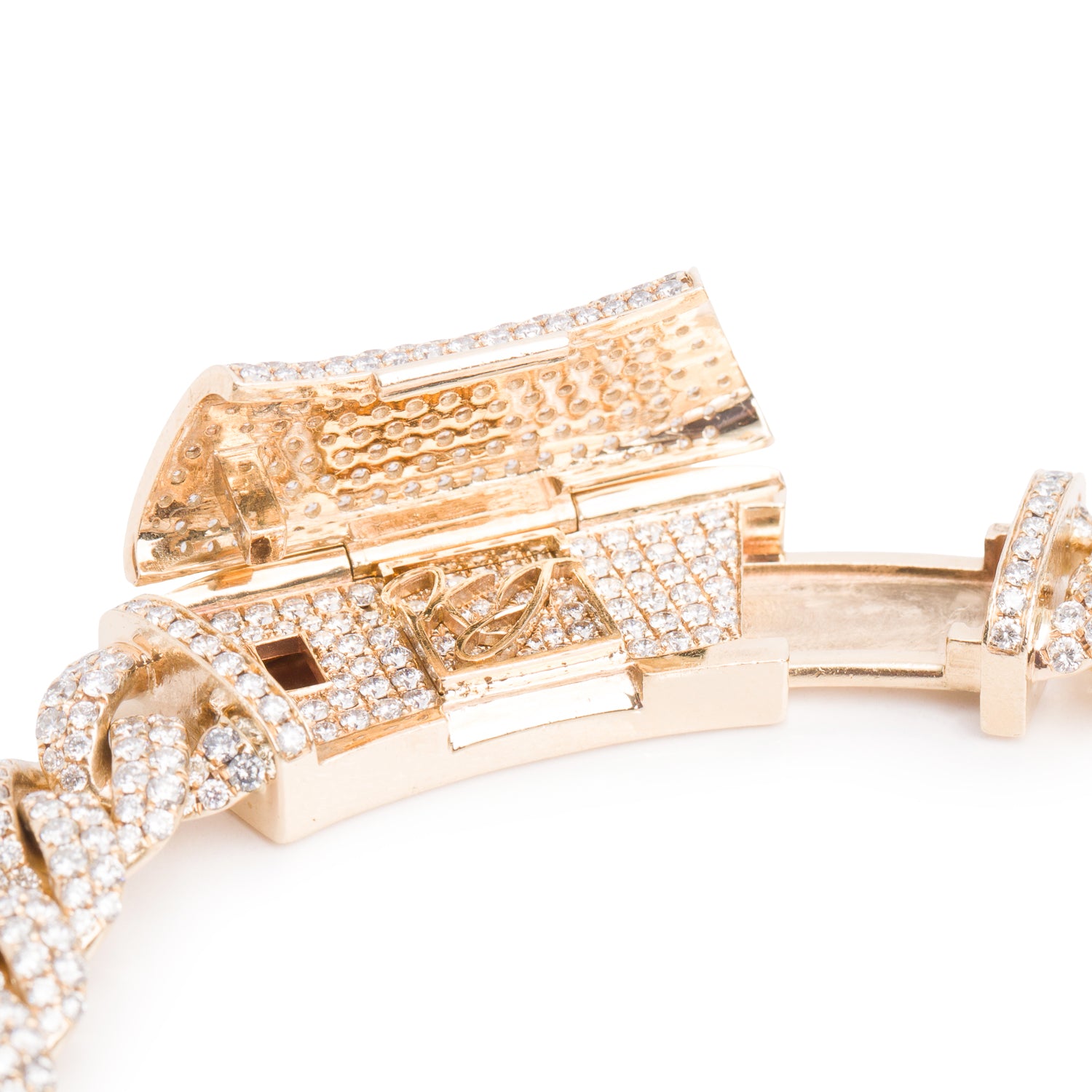 10k Yellow Gold 48.35 tcw. Pave Diamond Link Necklace