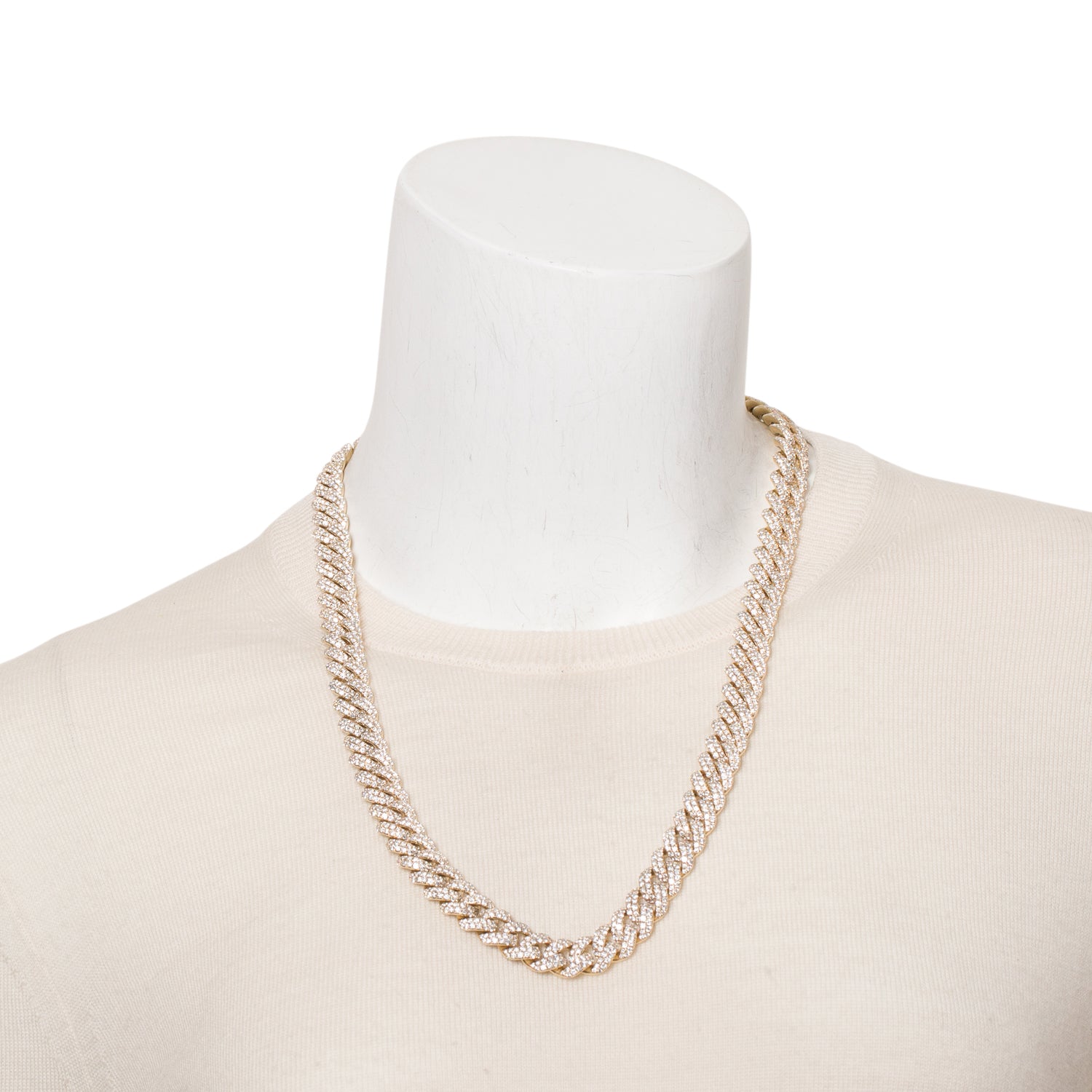 10k Yellow Gold 48.35 tcw. Pave Diamond Link Necklace