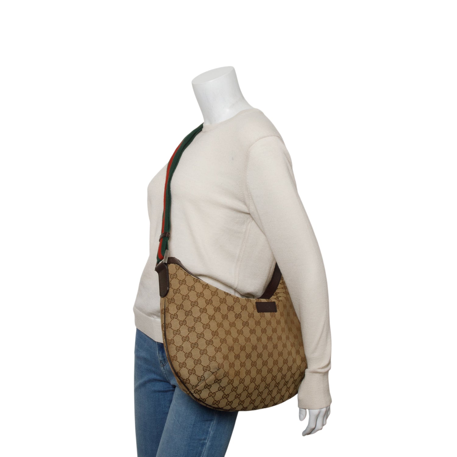 Gucci Monogram GG Sherry Line Hobo Bag