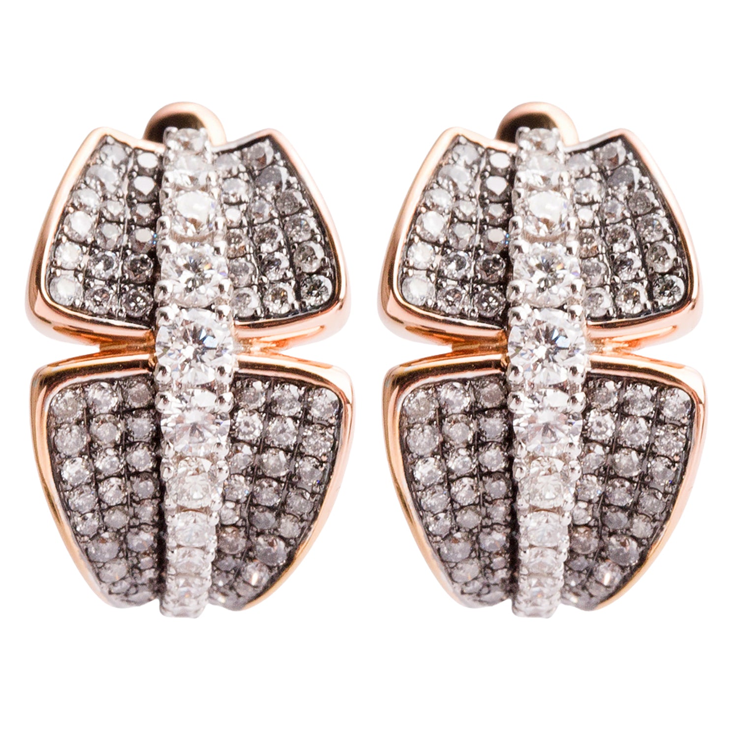 Chimento 18k Yellow Gold Pave Diamond Huggie Hoop Earrings