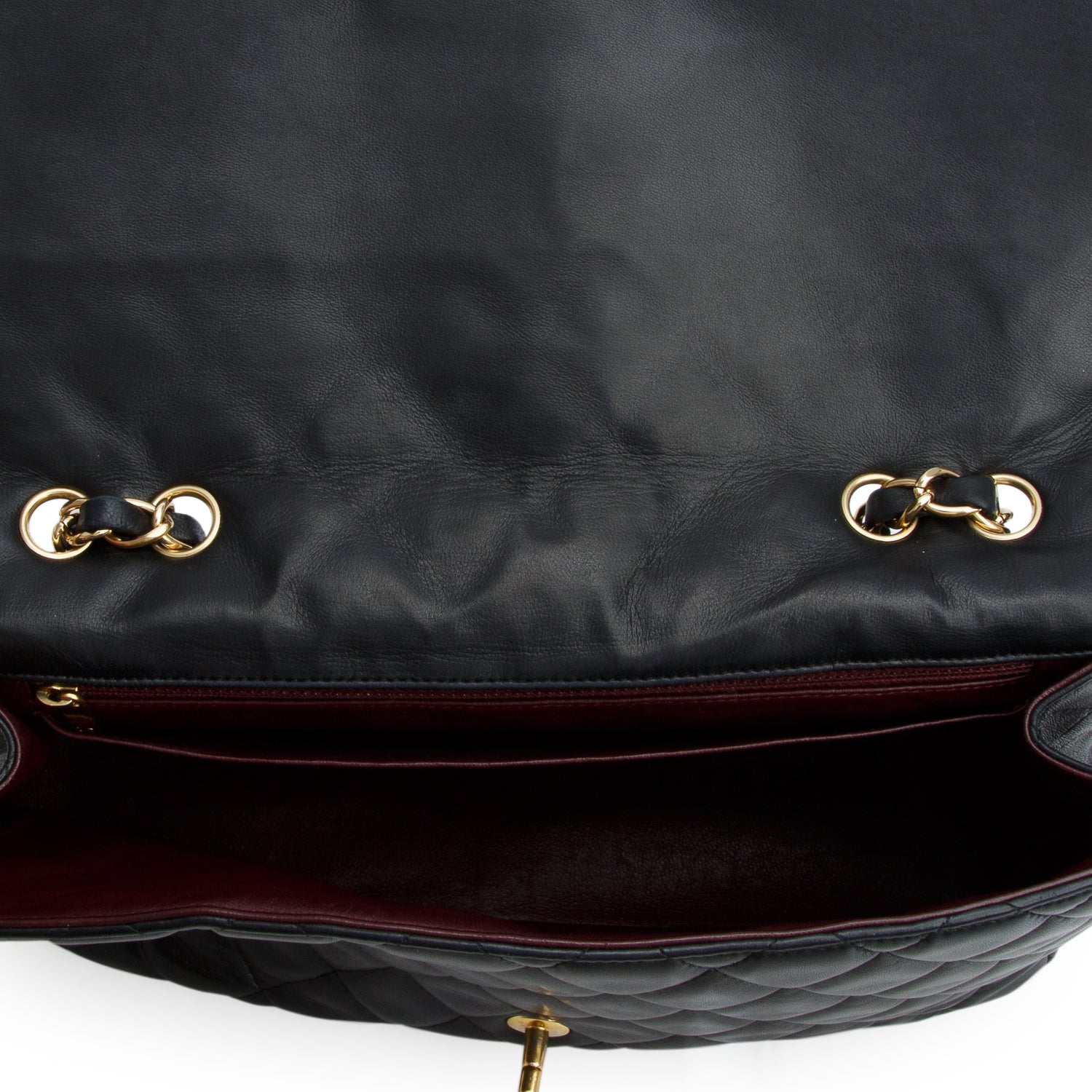 Chanel Black Lambskin Leather Classic Jumbo Single Flap Bag