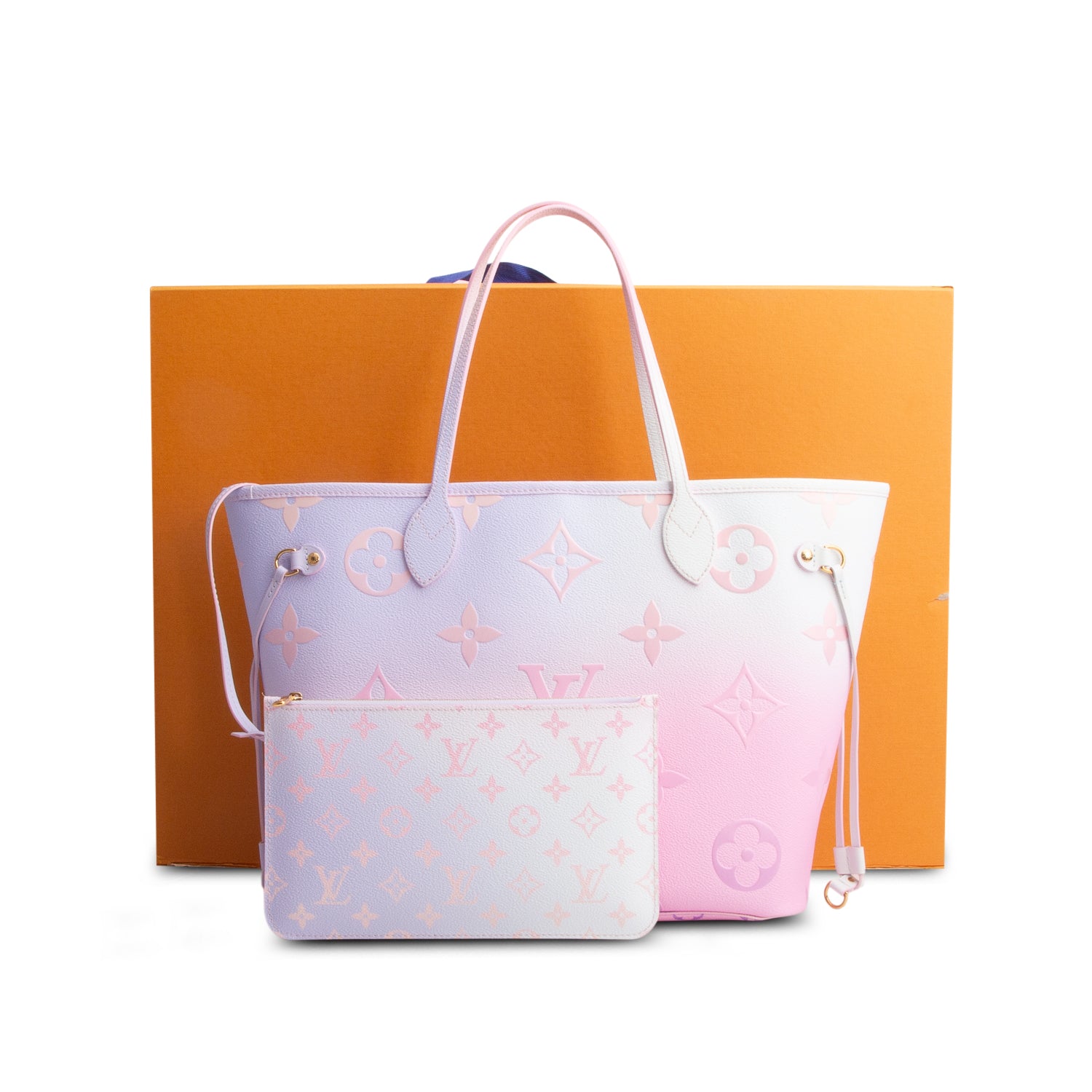 Louis Vuitton 2022 Monogram Sunrise Pastel Giant Spring in The City Neverfull MM w/ Box, Pouch & Receipt