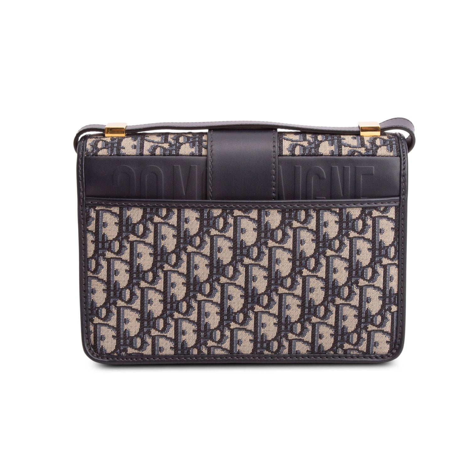Christian Dior 2022 Navy Oblique 30 Montaigne Flap Bag w/ Box & Authenticity Card