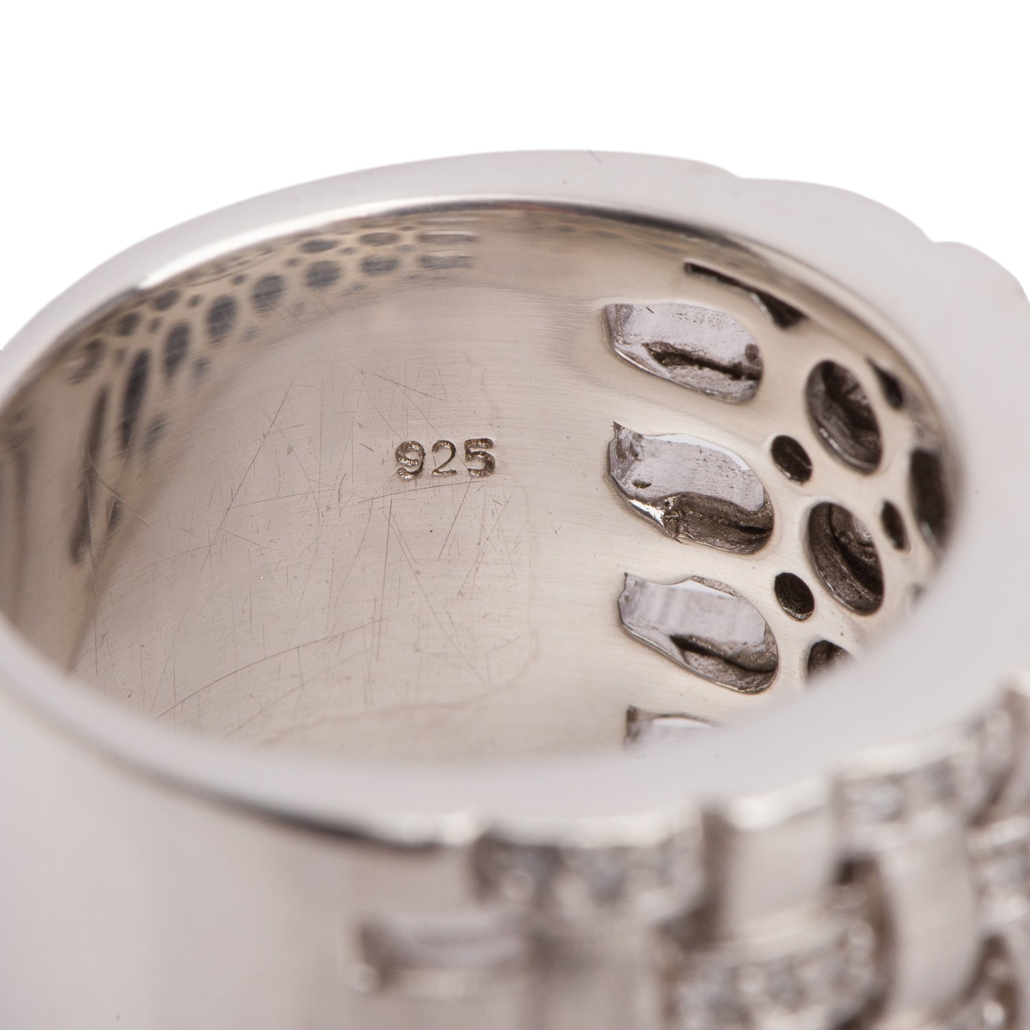 Effy Sterling Silver Diamond Weave Band Ring, Size 7.5