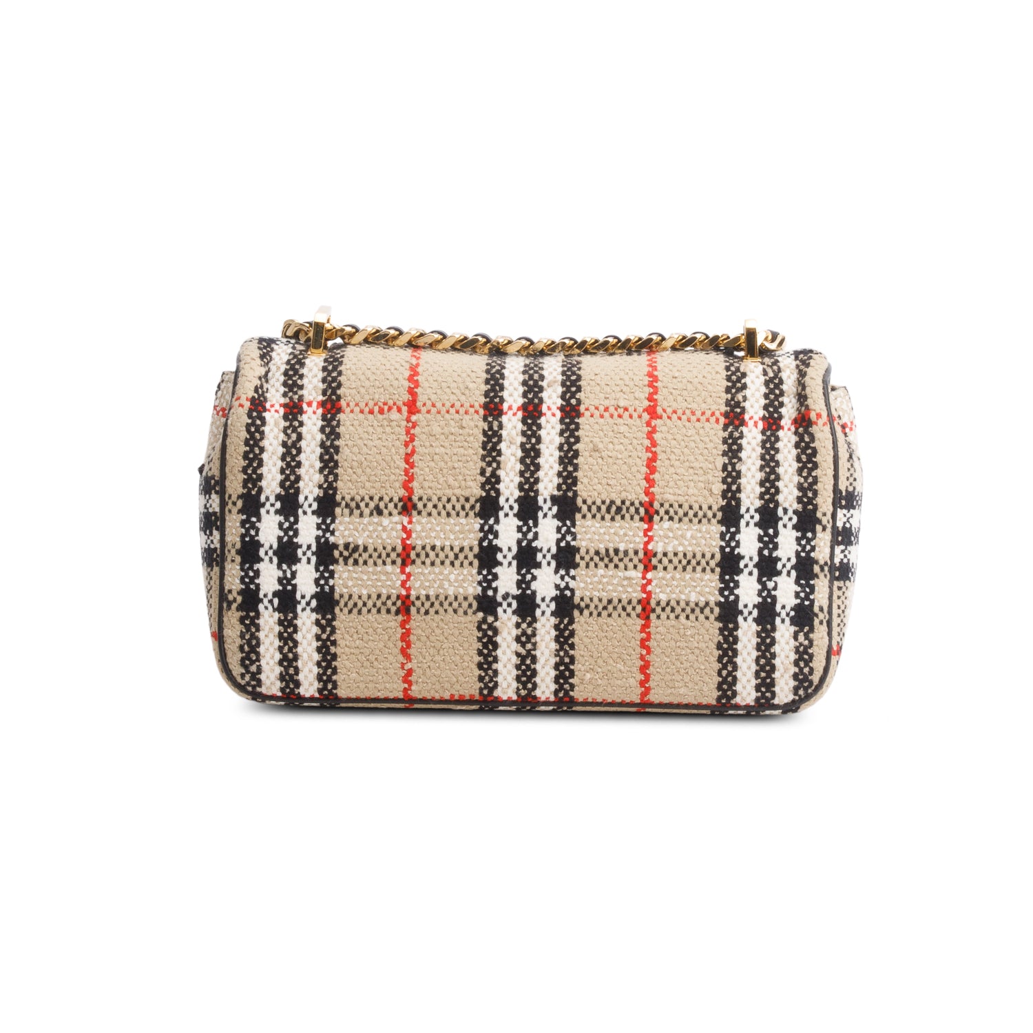 Burberry Archive Beige Tweed Small Lola Shoulder Bag