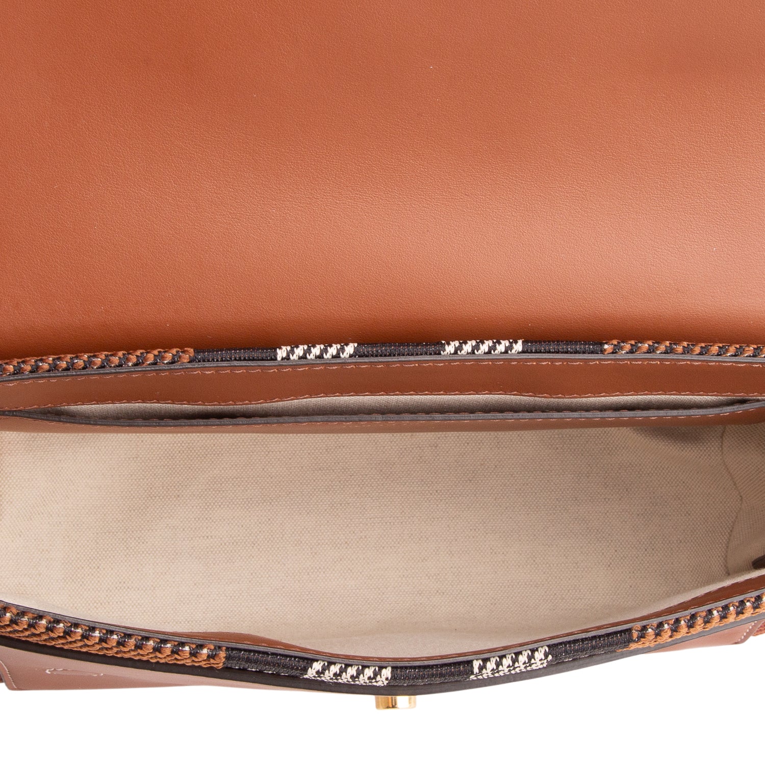 Burberry Brown Canvas Vintage Check Medium Note Crossbody Bag