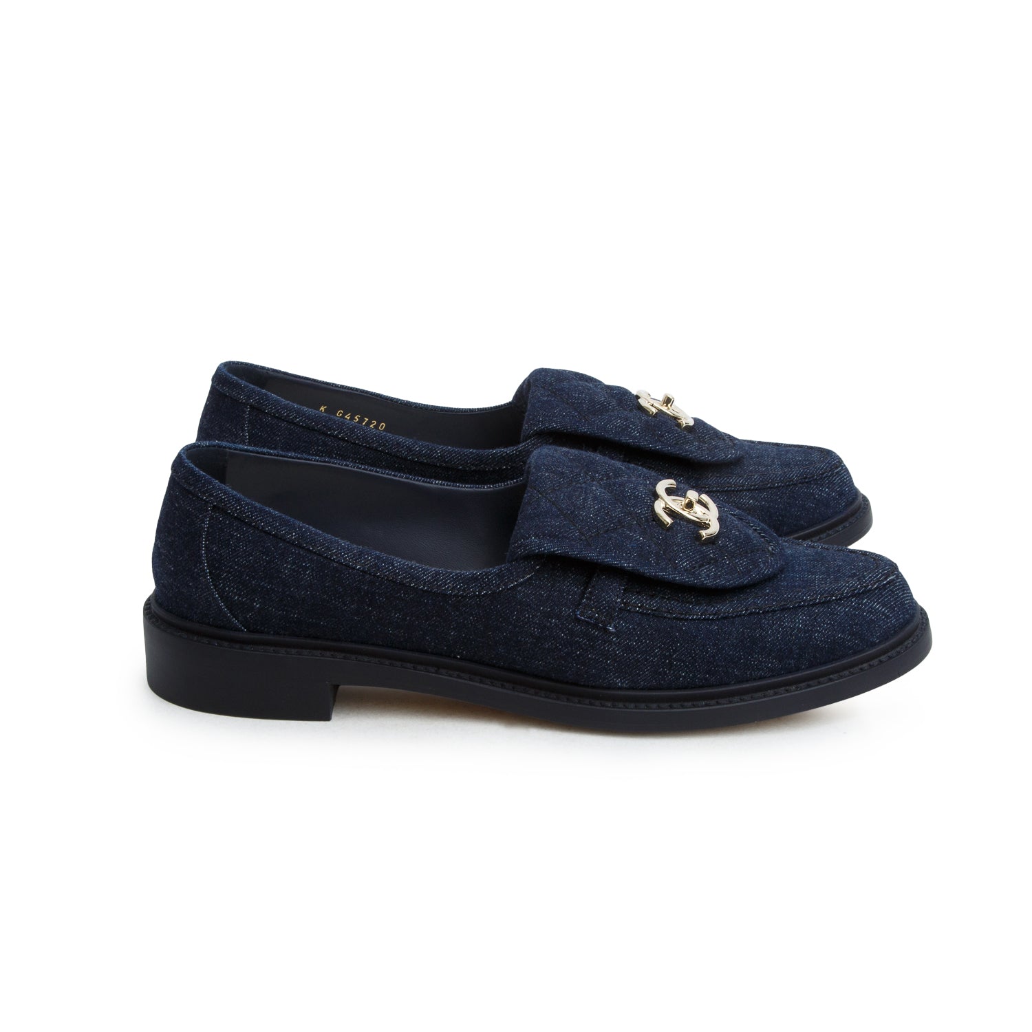 Chanel 2026 Blue Denim CC Turnlock Loafers, Women's Size 41 w/ Box & Receipt