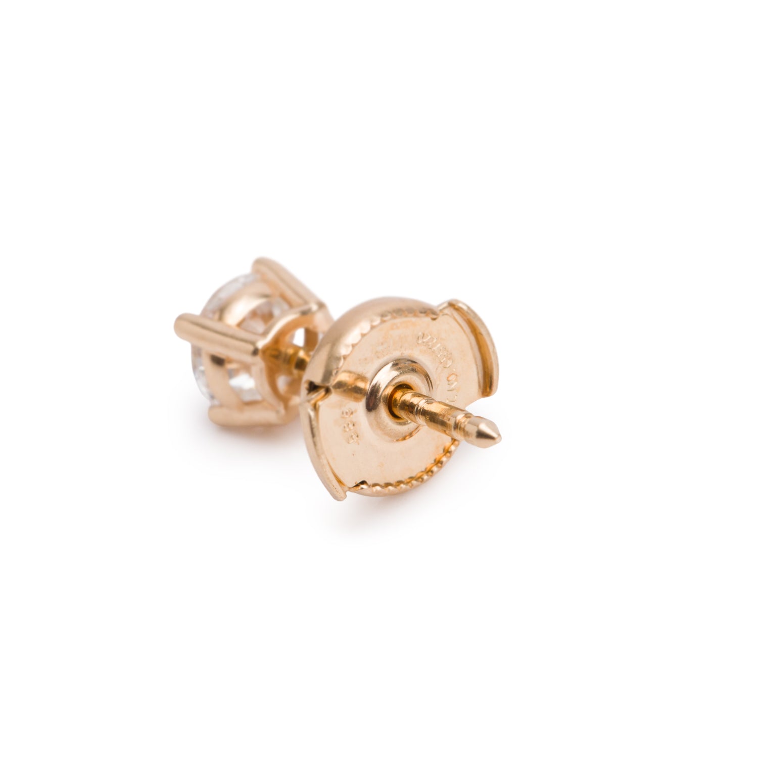 14k Yellow Gold 1.01 tcw. Diamond Stud Earrings