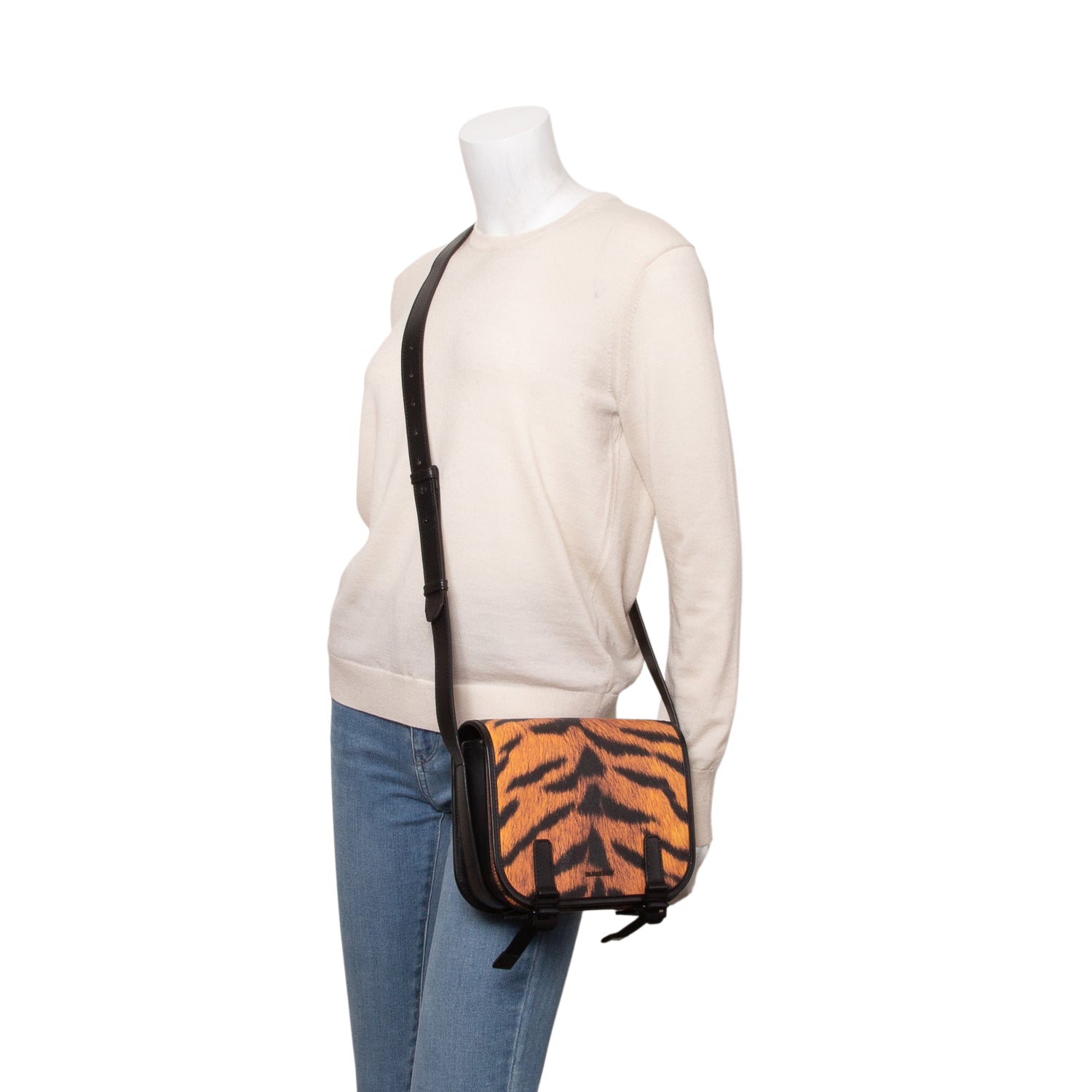 Burberry Tiger Print Messenger Bag