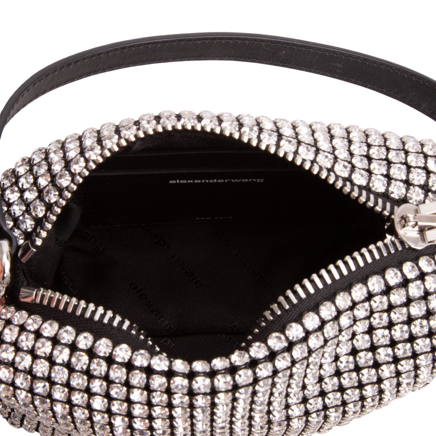 Alexander Wang Black Crystal Mesh Heiress Pouch